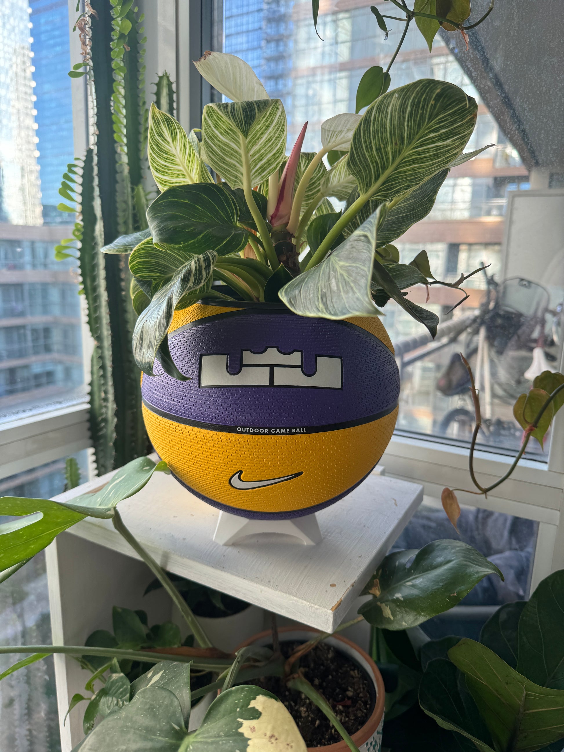 Nike Large Basketball Planter (LeBron King Yellow & Purple)