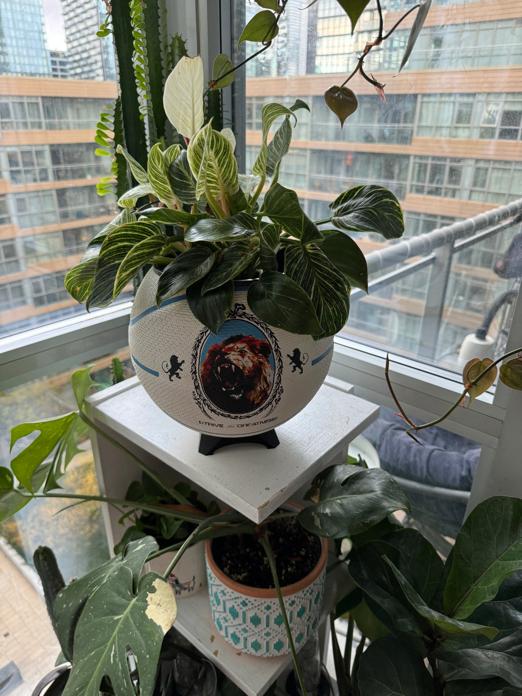 Nike Jordan Large Basketball Planter (Lebron James UNC Blue & White)