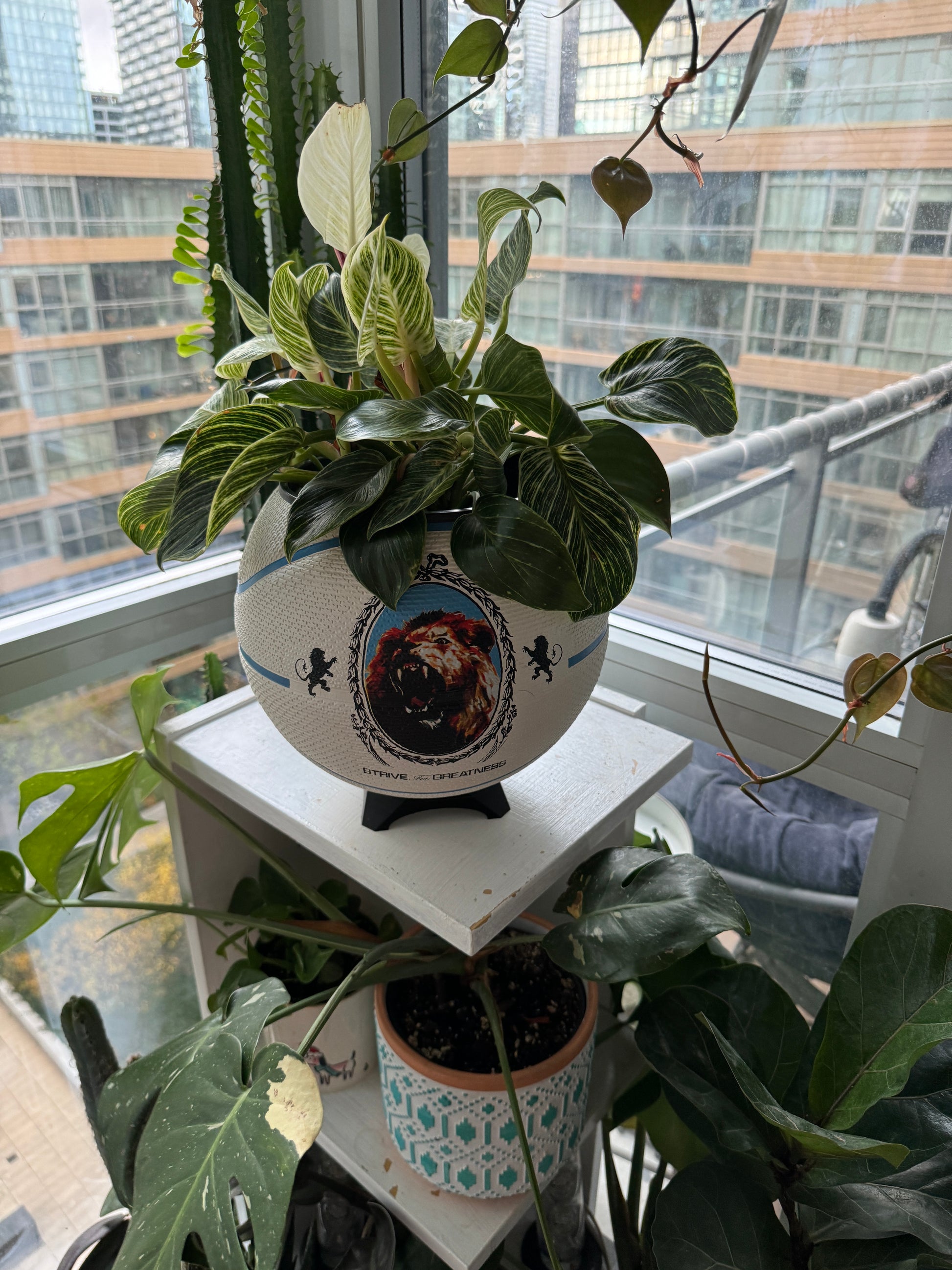 Nike Jordan Large Basketball Planter (Lebron James UNC Blue & White)