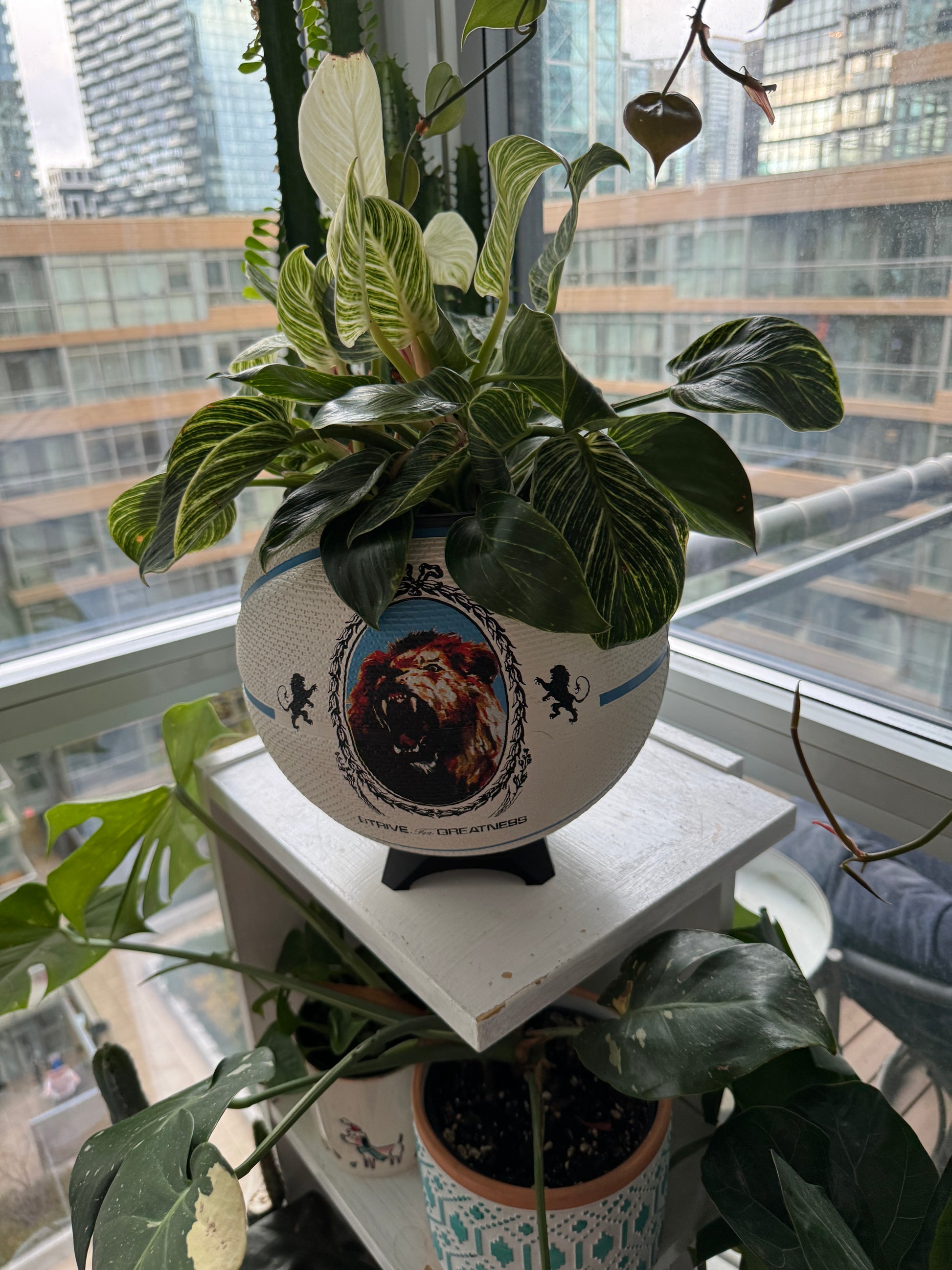 Nike Jordan Large Basketball Planter (Lebron James UNC Blue & White)