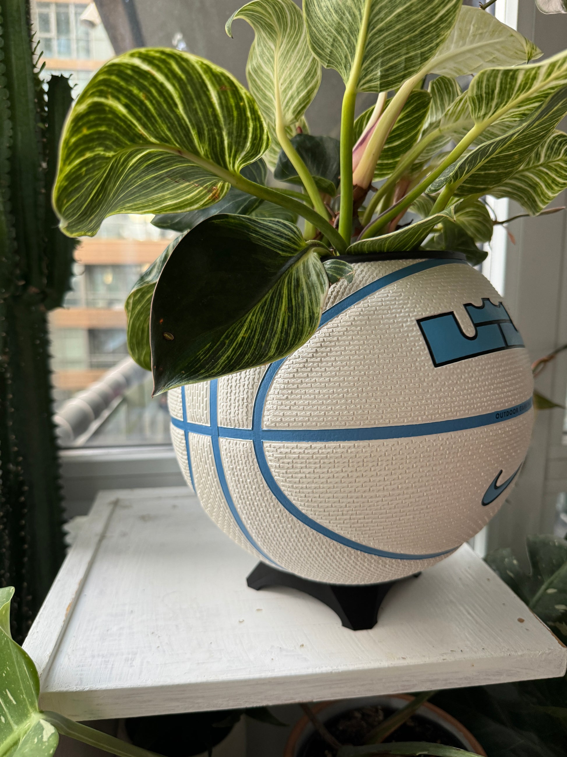 Nike Jordan Large Basketball Planter (Lebron James UNC Blue & White)