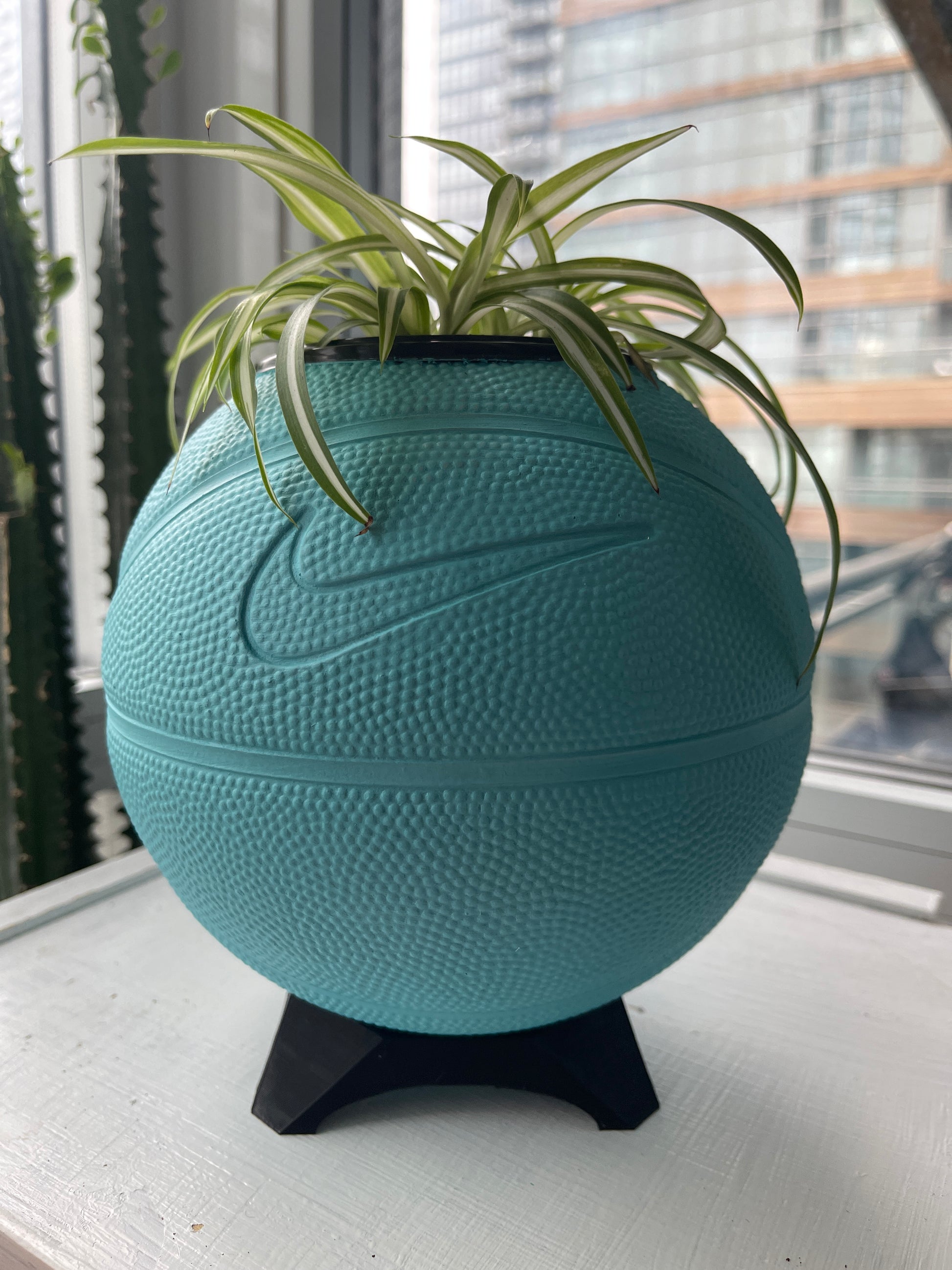 Nike Mini Basketball Planter (Metallic Teal)