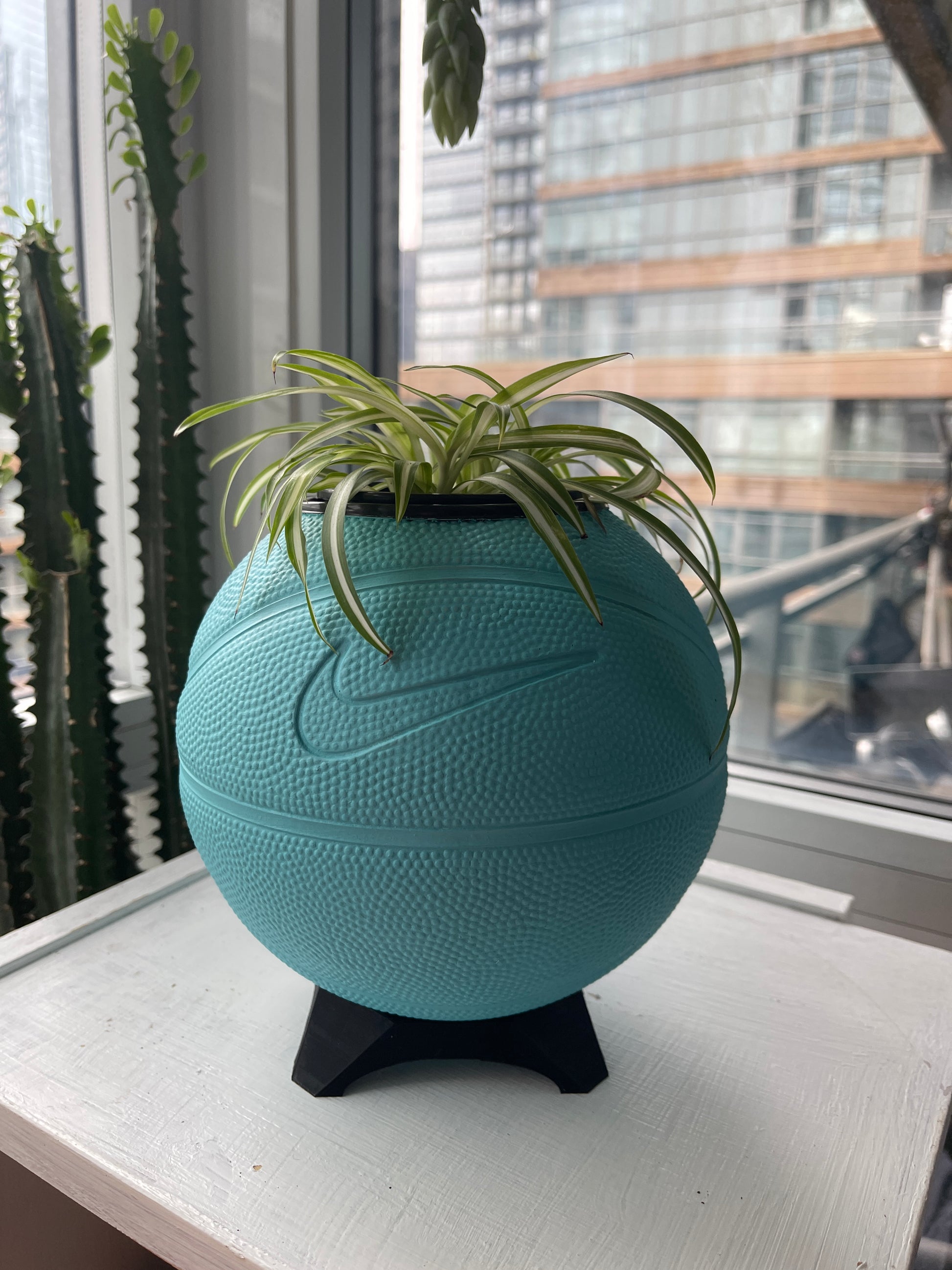 Nike Mini Basketball Planter (Metallic Teal)