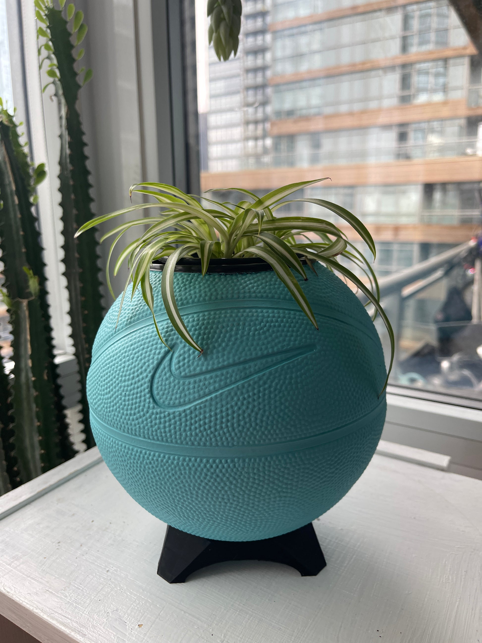 Nike Mini Basketball Planter (Metallic Teal)