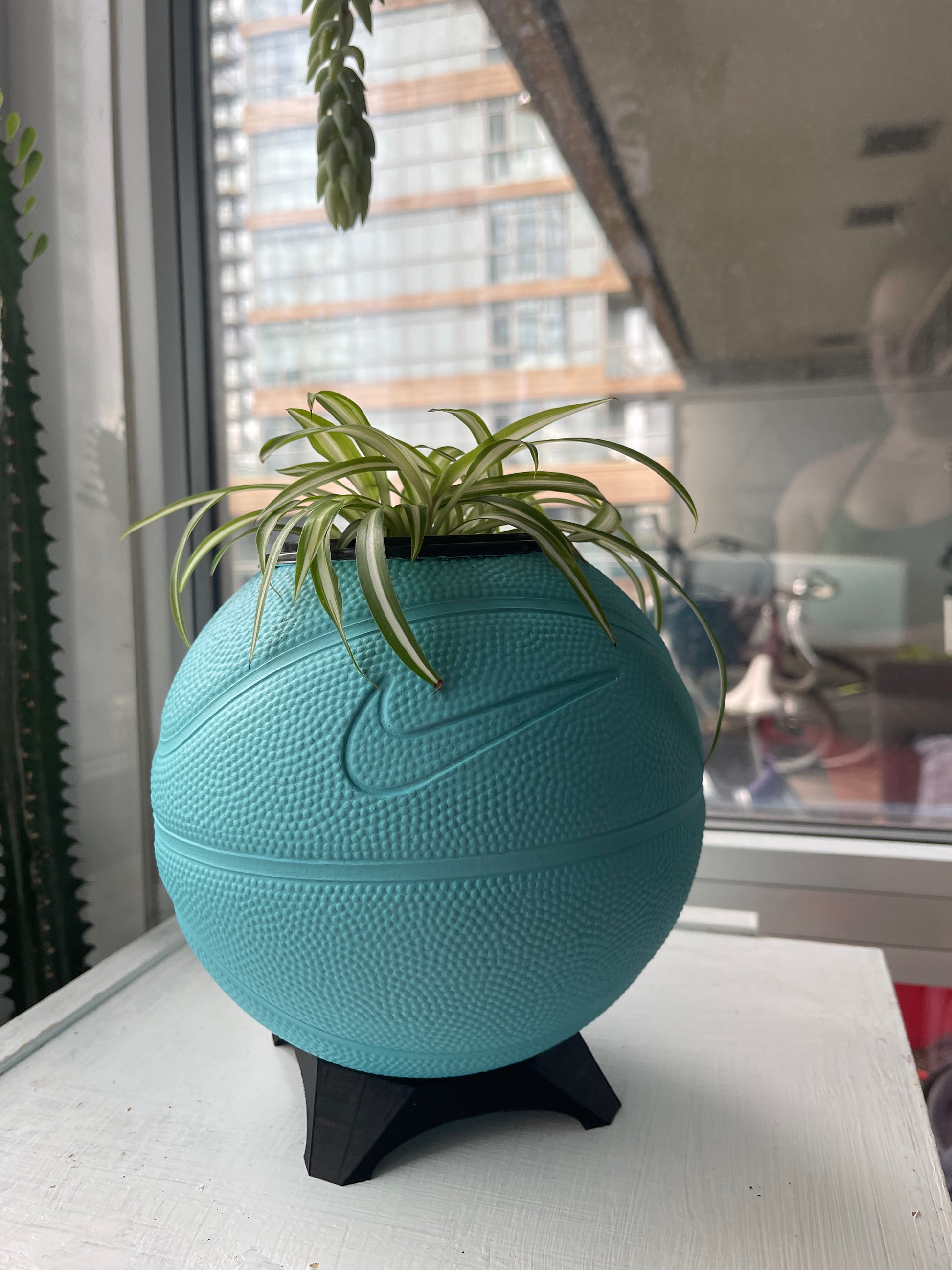 Nike Mini Basketball Planter (Metallic Teal)