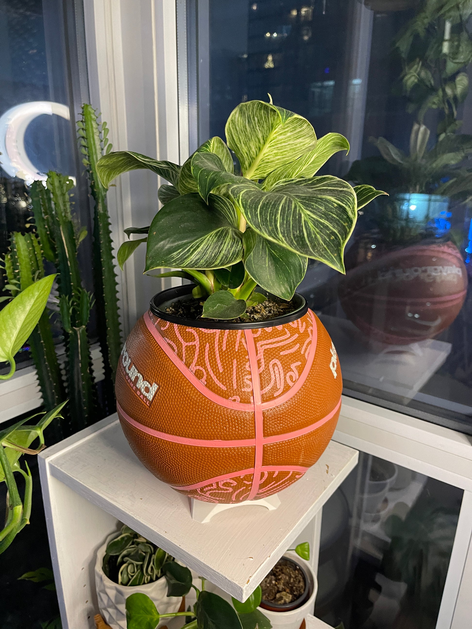 Nike Large Basketball Planter (Pink & Brown)