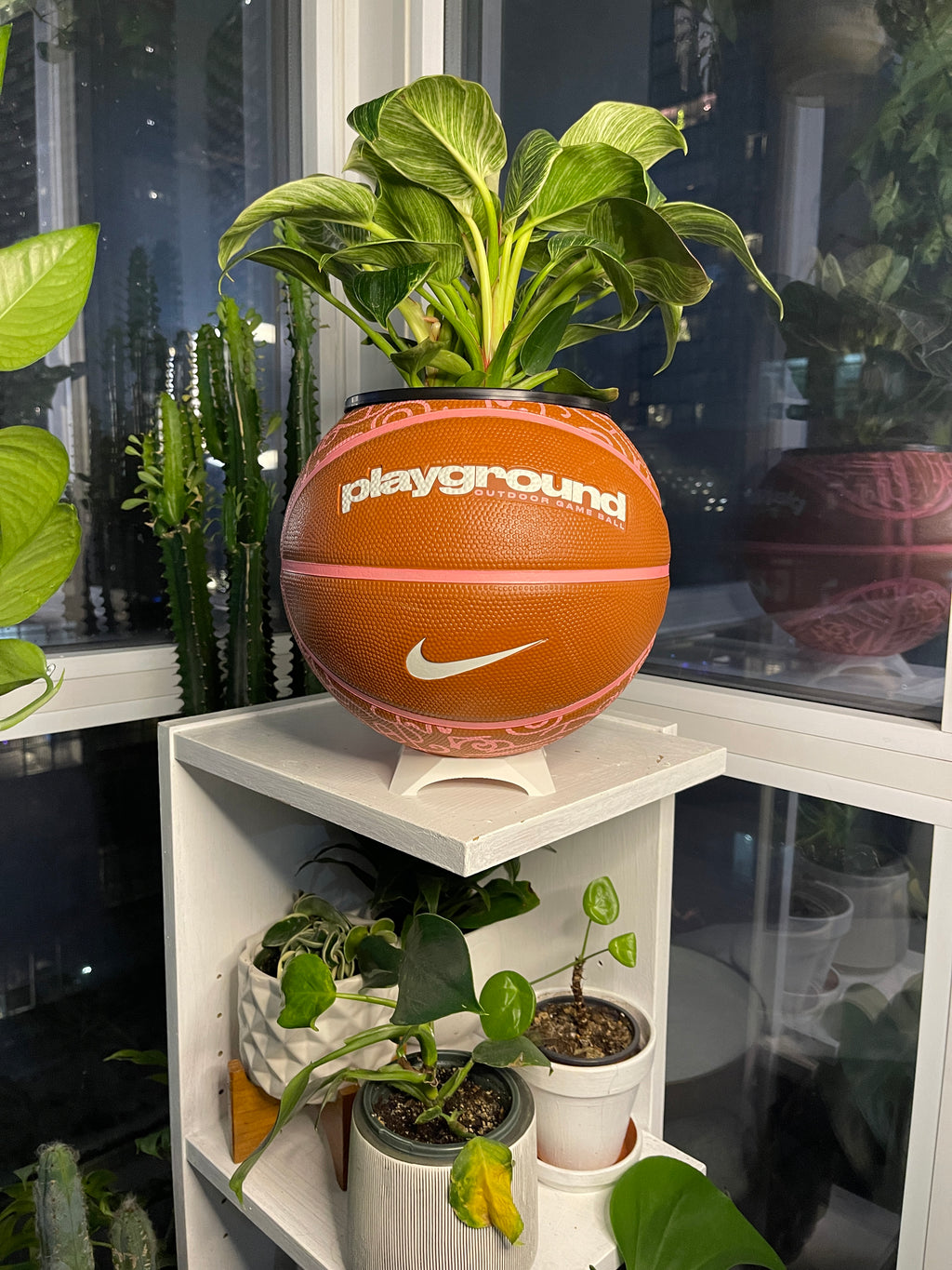 Nike Large Basketball Planter (Pink & Brown)