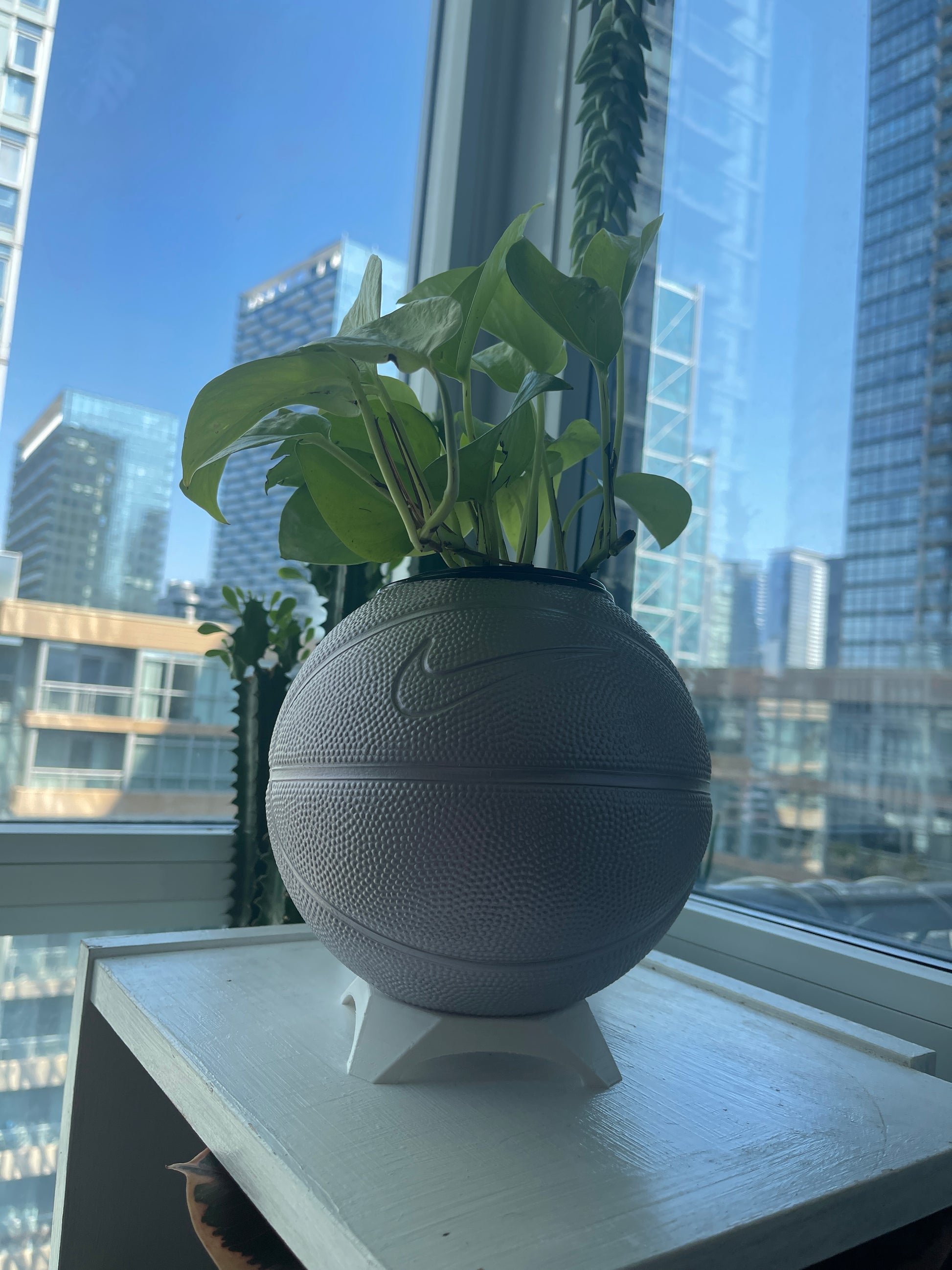 Nike Mini Basketball Planter (Silver Purple)