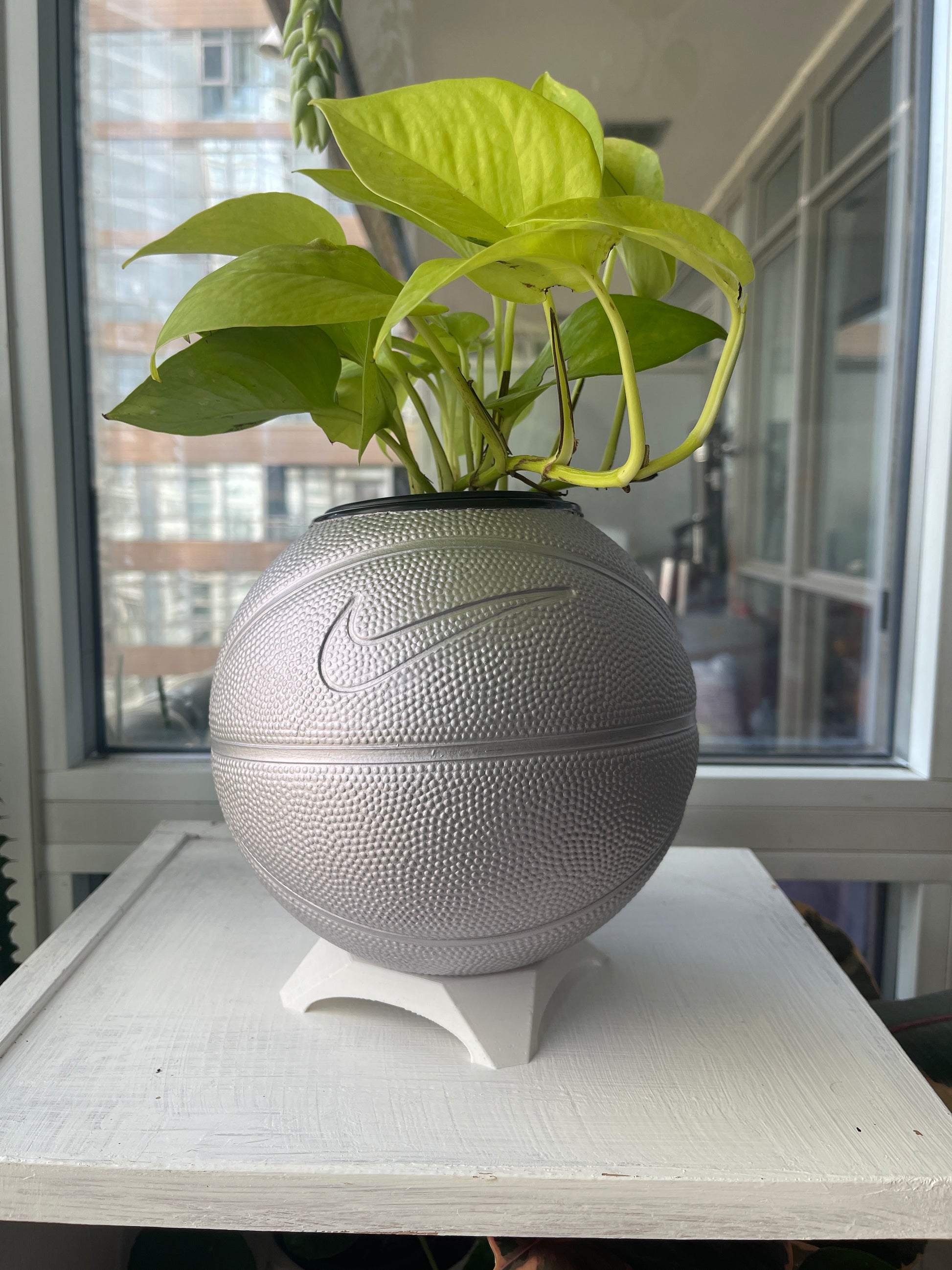 Nike Mini Basketball Planter (Silver Purple)