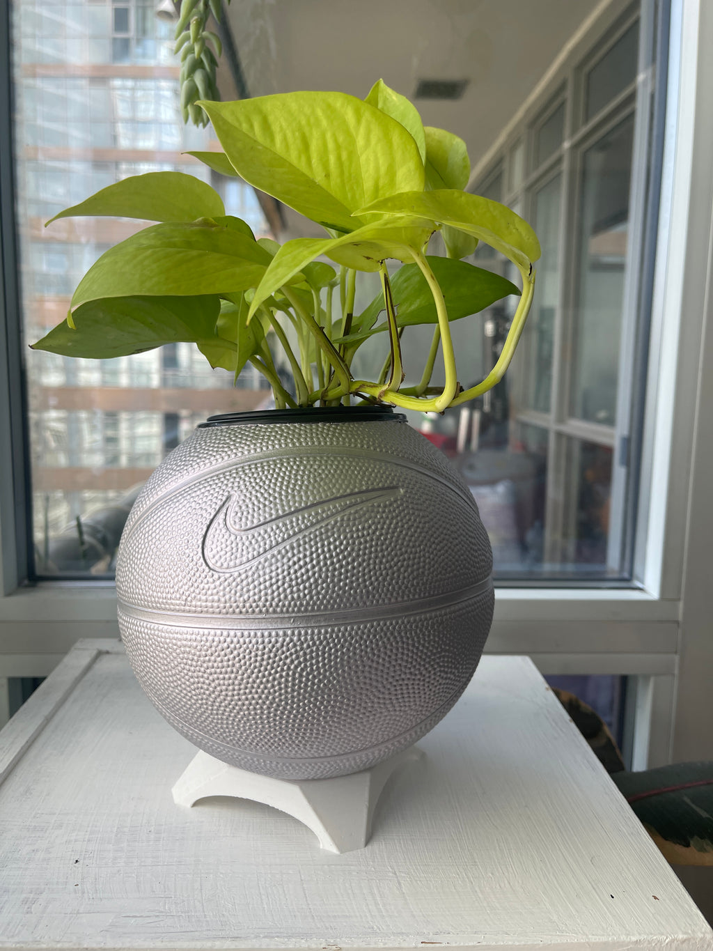 Nike Mini Basketball Planter (Silver Purple)