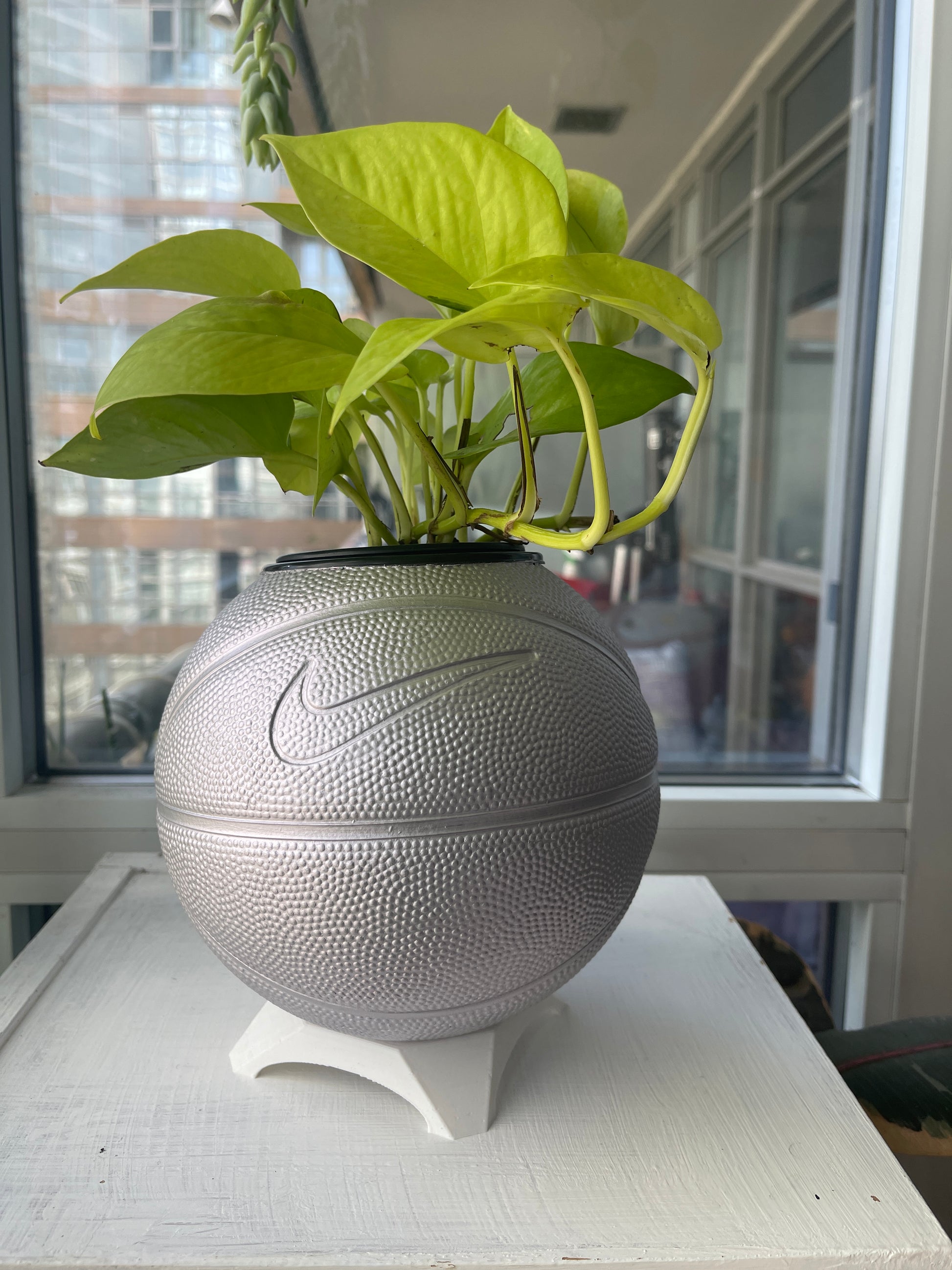 Nike Mini Basketball Planter (Silver Purple)