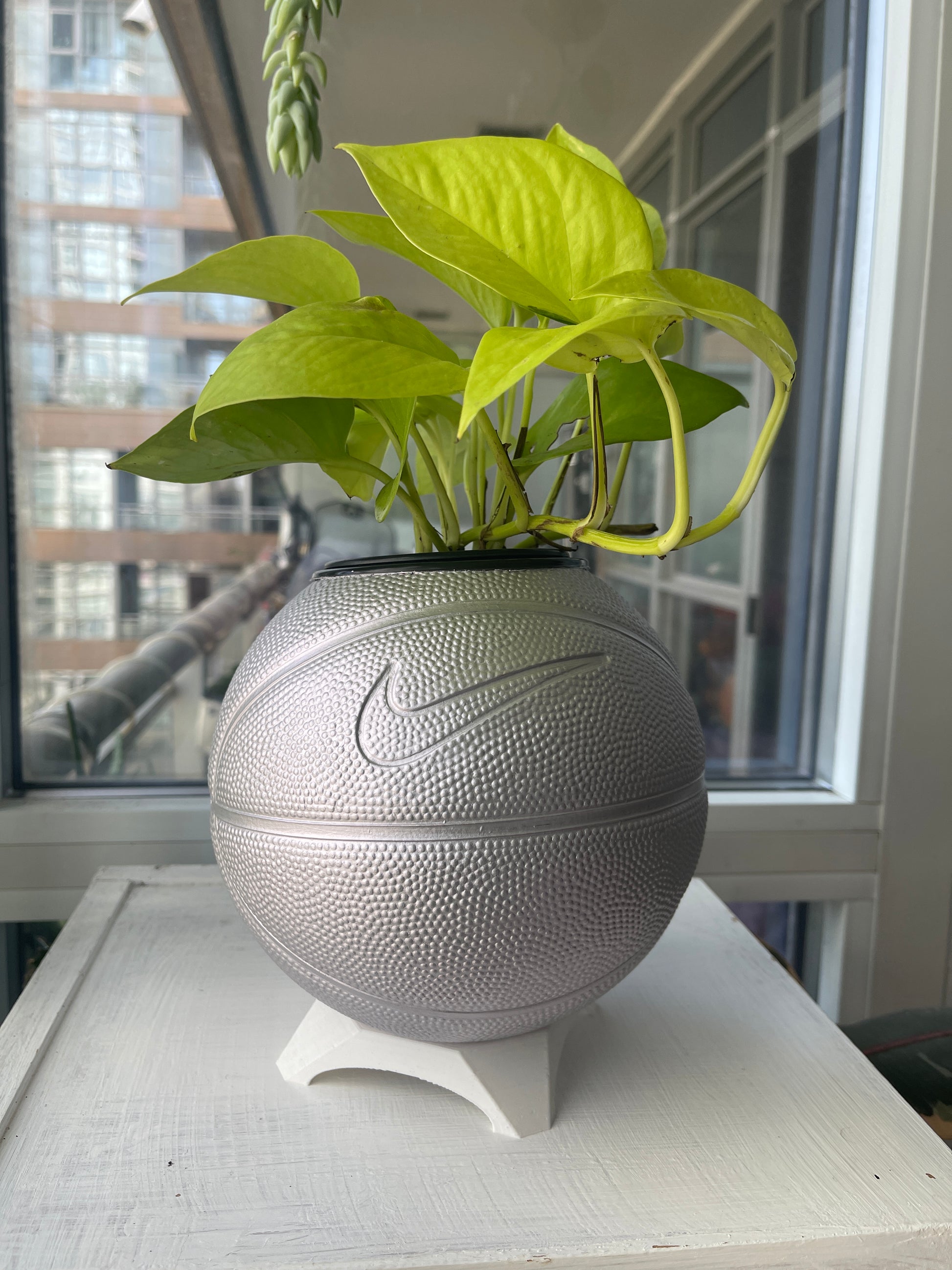 Nike Mini Basketball Planter (Silver Purple)