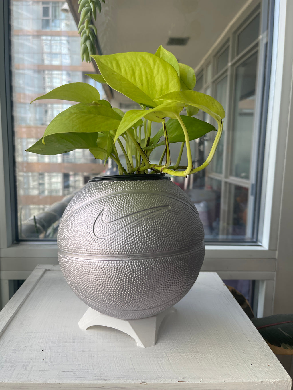 Nike Mini Basketball Planter (Silver Purple)