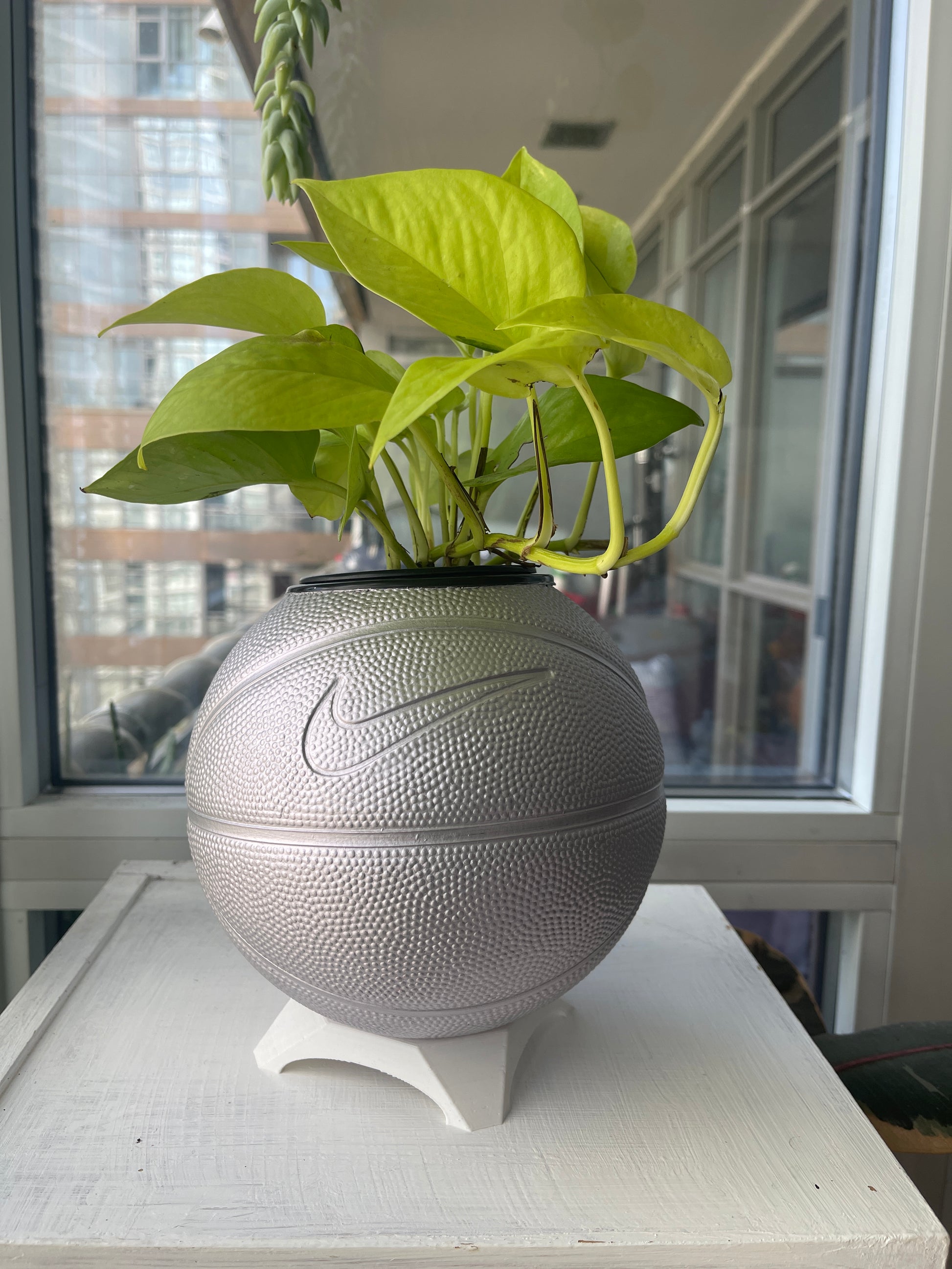 Nike Mini Basketball Planter (Silver Purple)