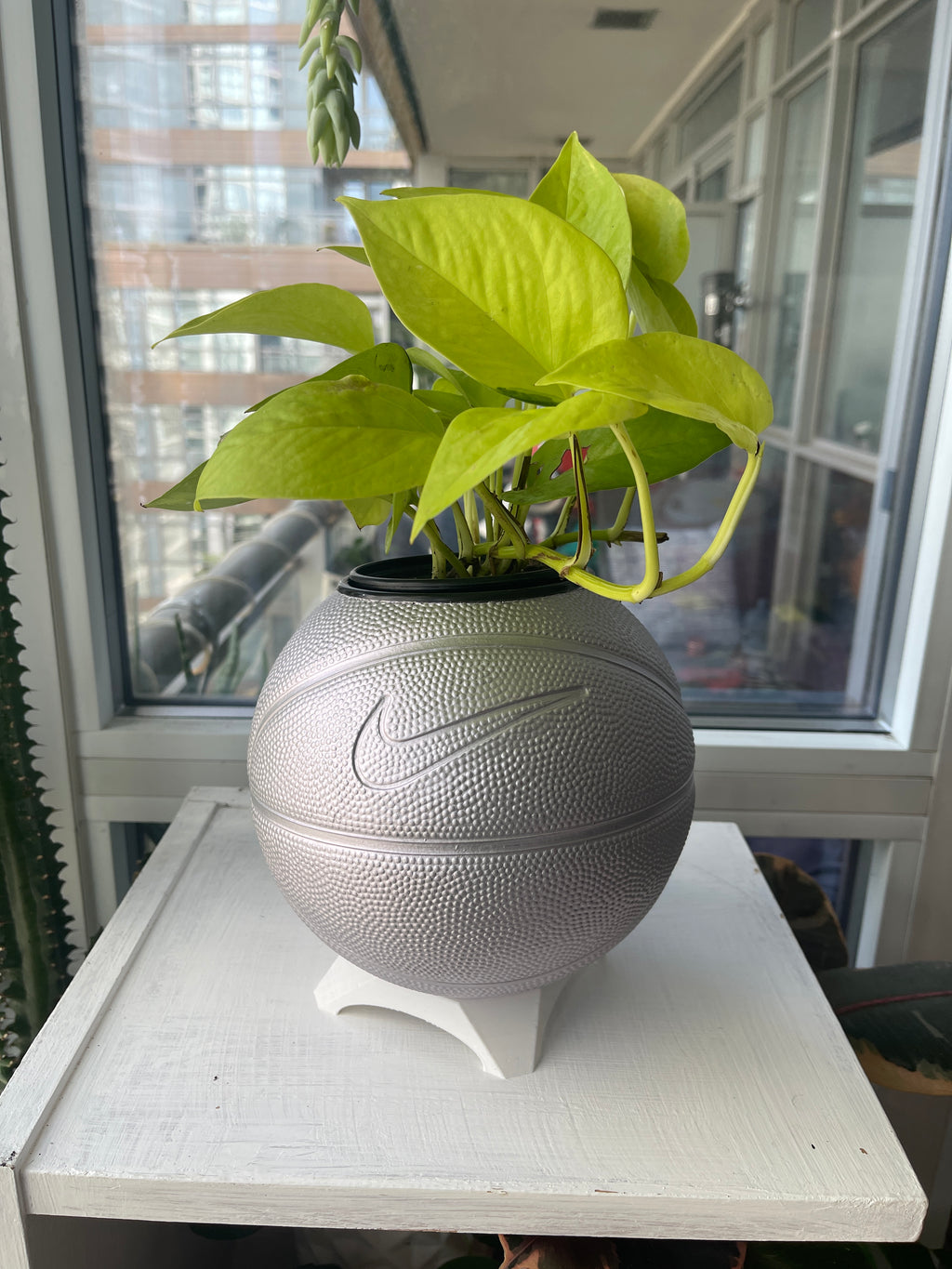 Nike Mini Basketball Planter (Silver Purple)