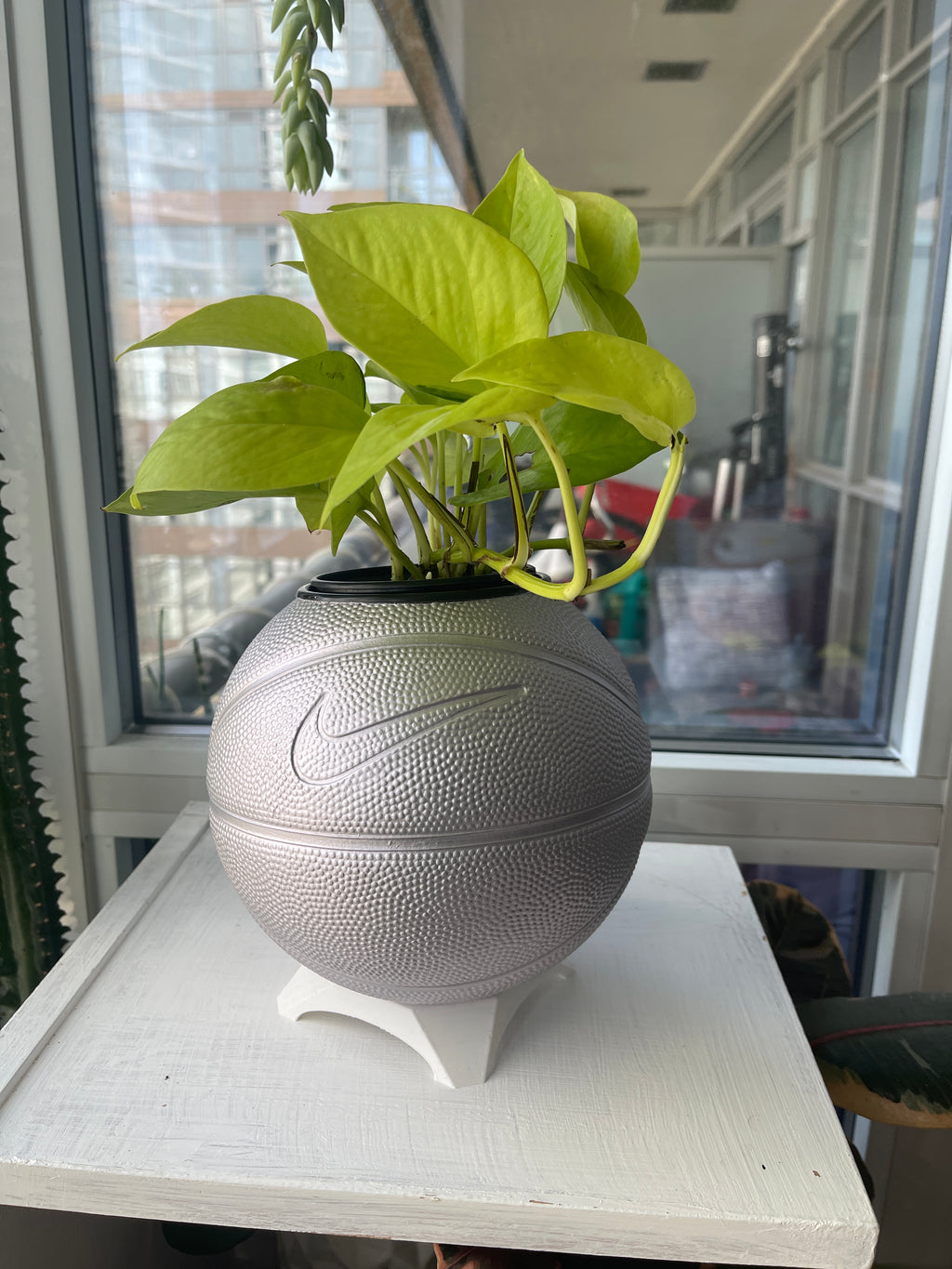 Nike Mini Basketball Planter (Silver Purple)