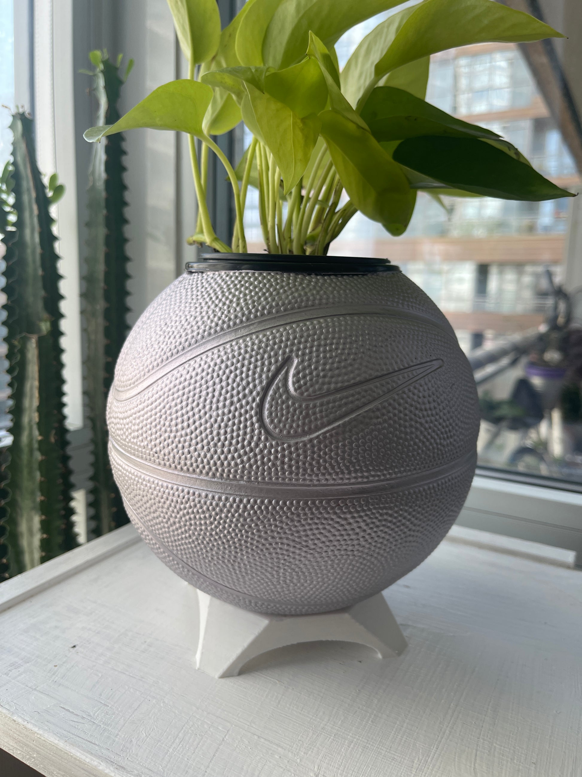 Nike Mini Basketball Planter (Silver Purple)