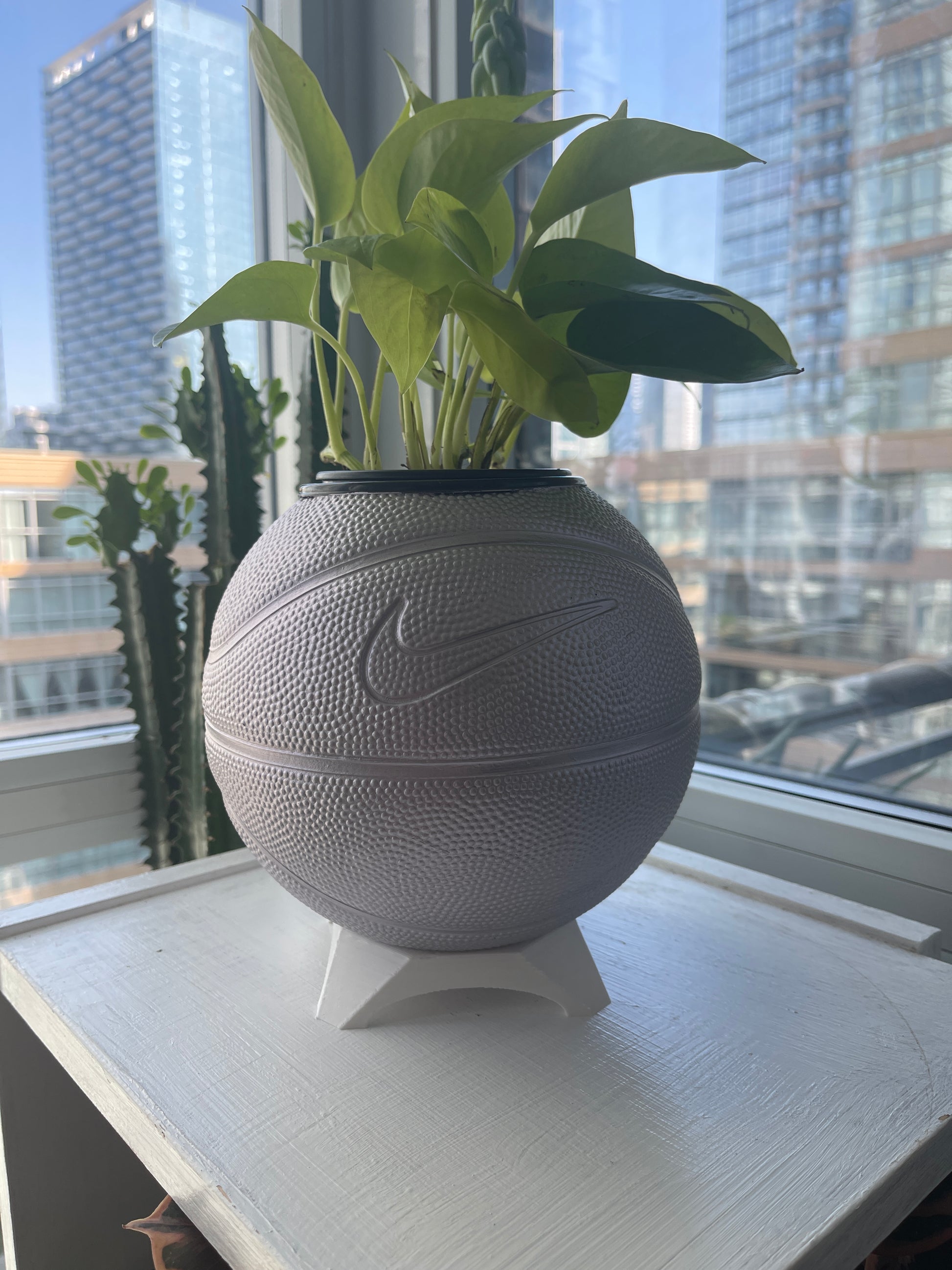 Nike Mini Basketball Planter (Silver Purple)