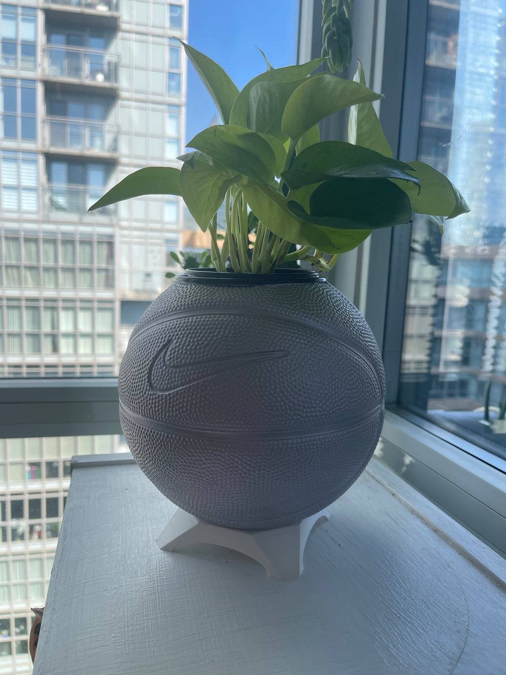 Nike Mini Basketball Planter (Silver Purple)