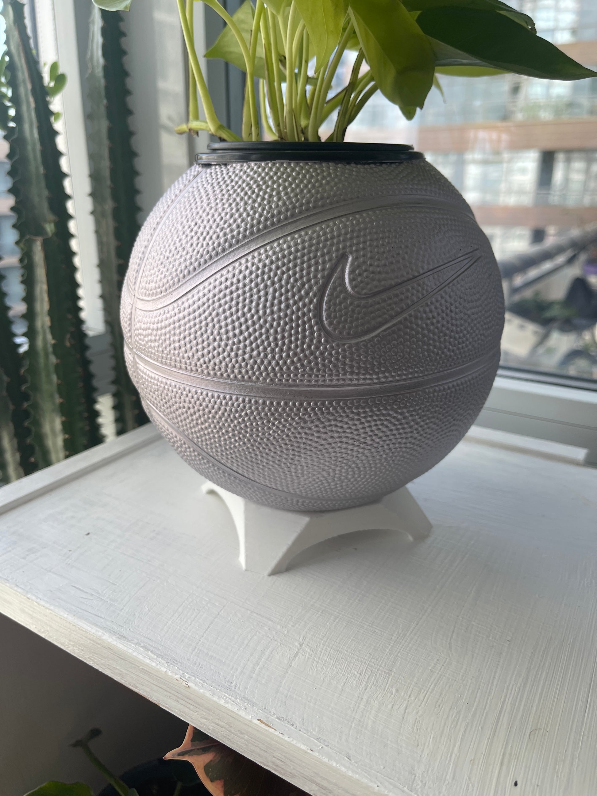 Nike Mini Basketball Planter (Silver Purple)