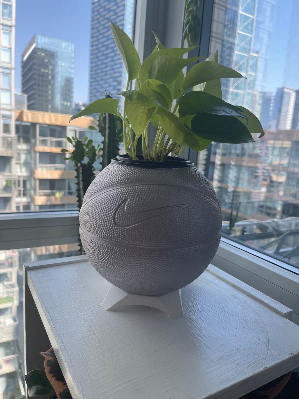 Nike Mini Basketball Planter (Silver Purple)