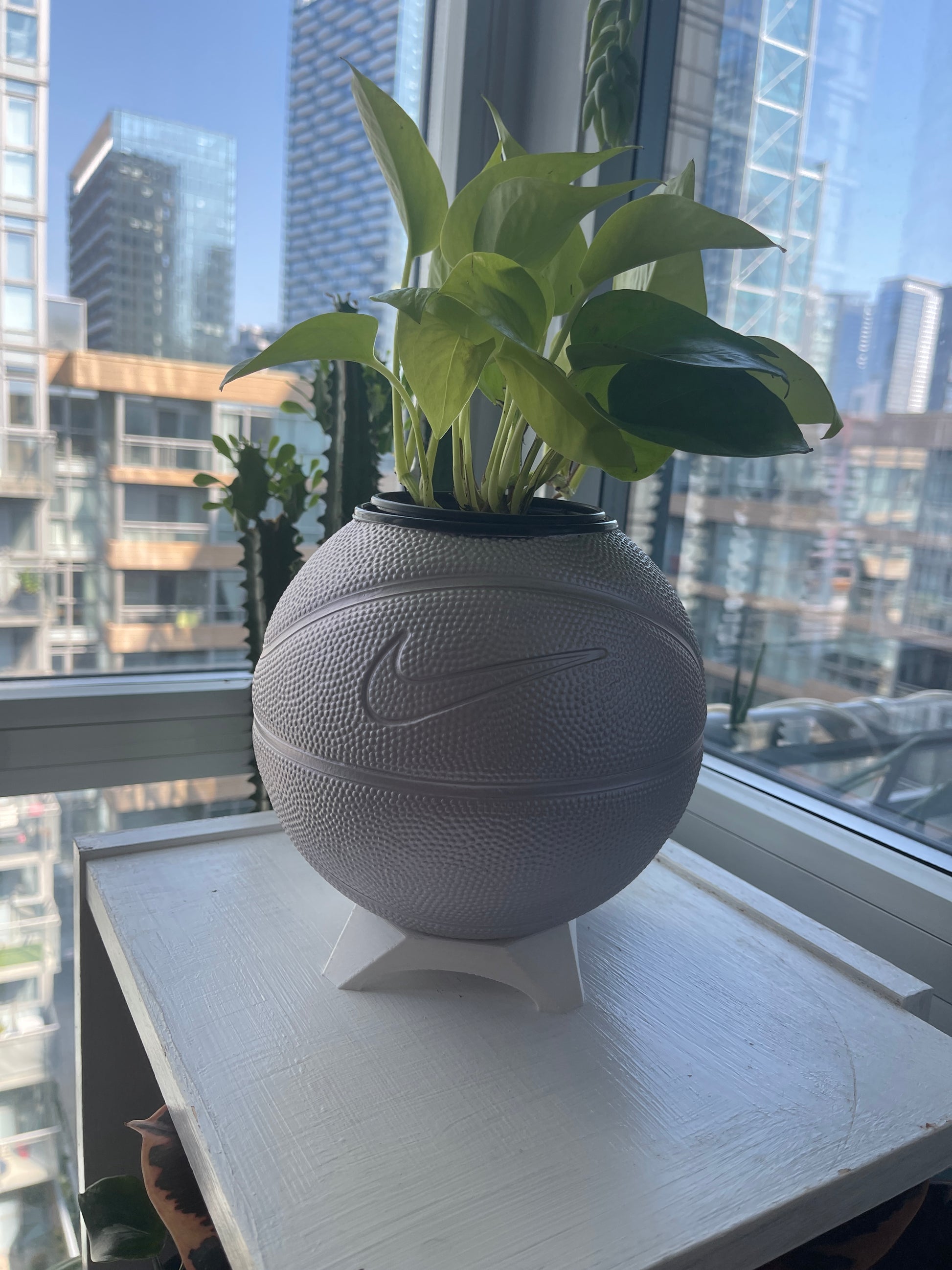 Nike Mini Basketball Planter (Silver Purple)