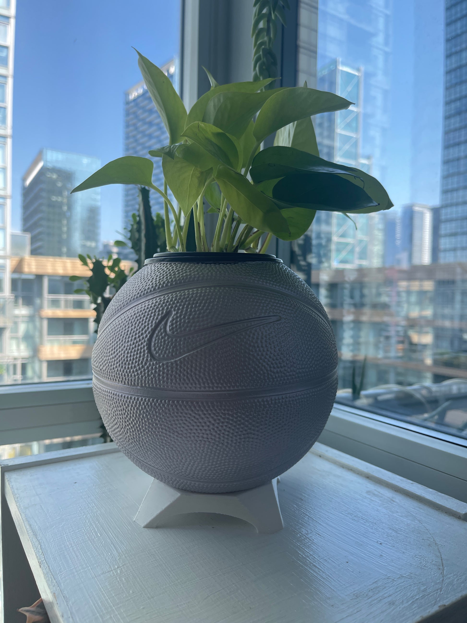 Nike Mini Basketball Planter (Silver Purple)