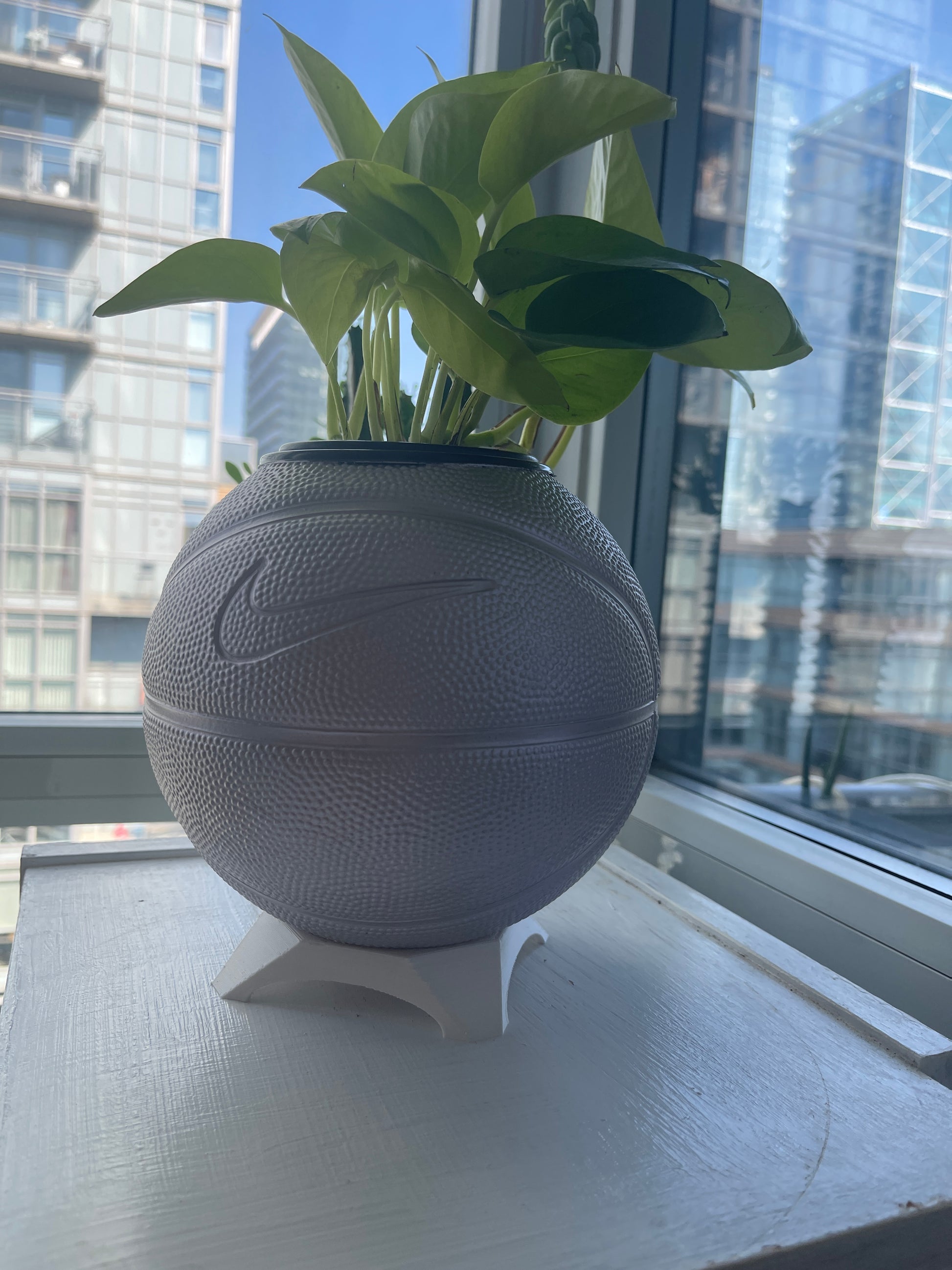 Nike Mini Basketball Planter (Silver Purple)