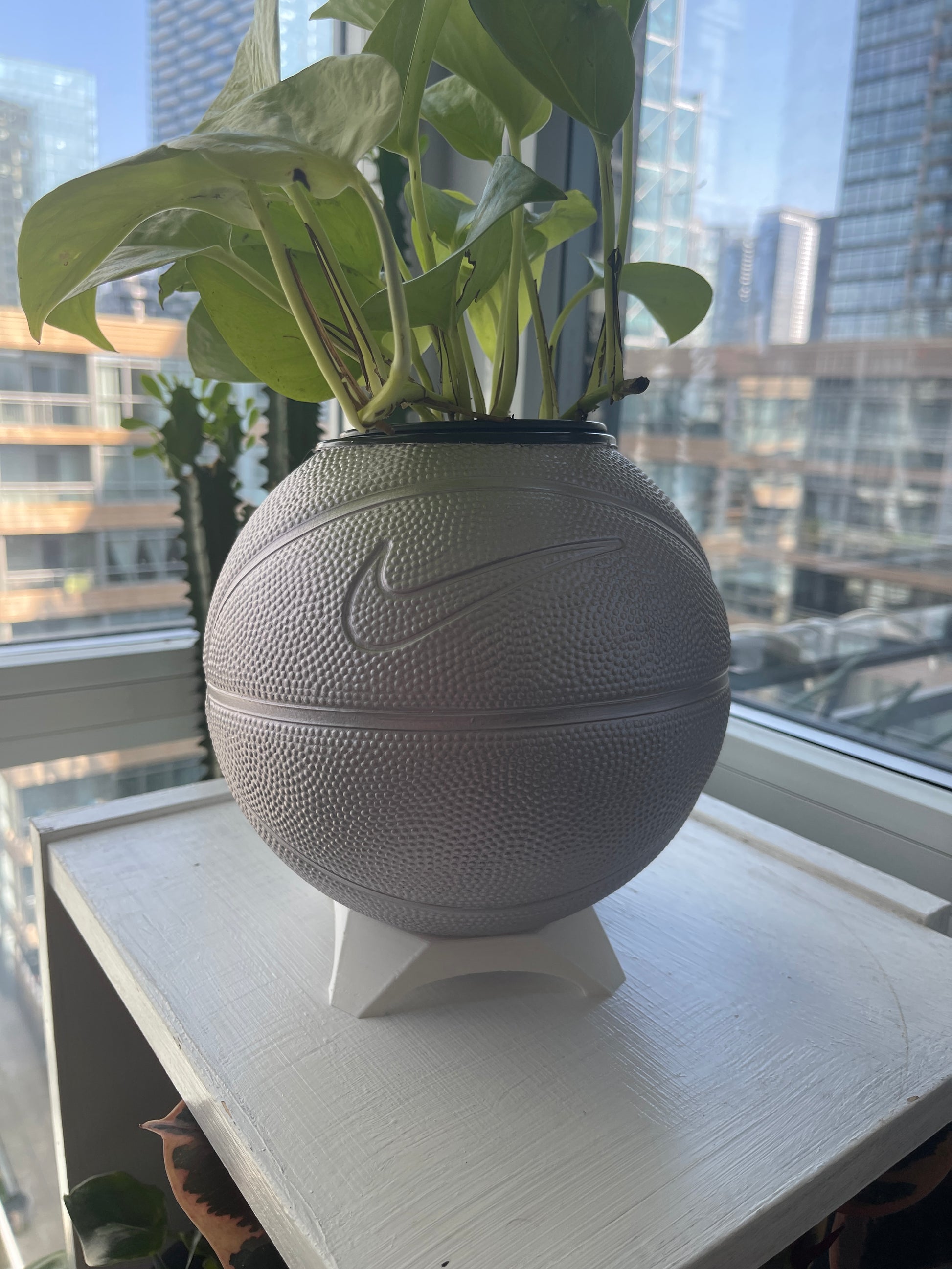 Nike Mini Basketball Planter (Silver Purple)