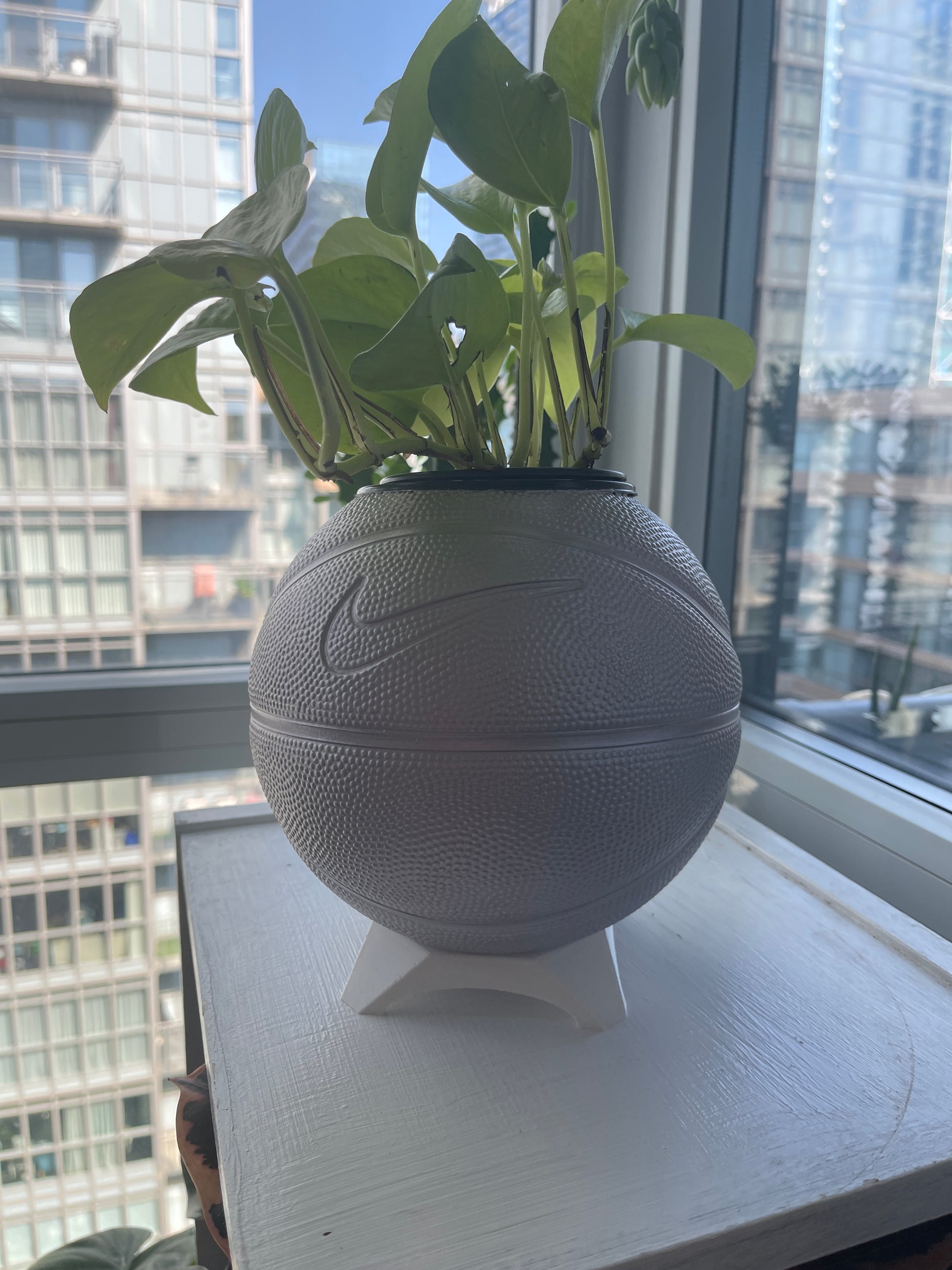 Nike Mini Basketball Planter (Silver Purple)