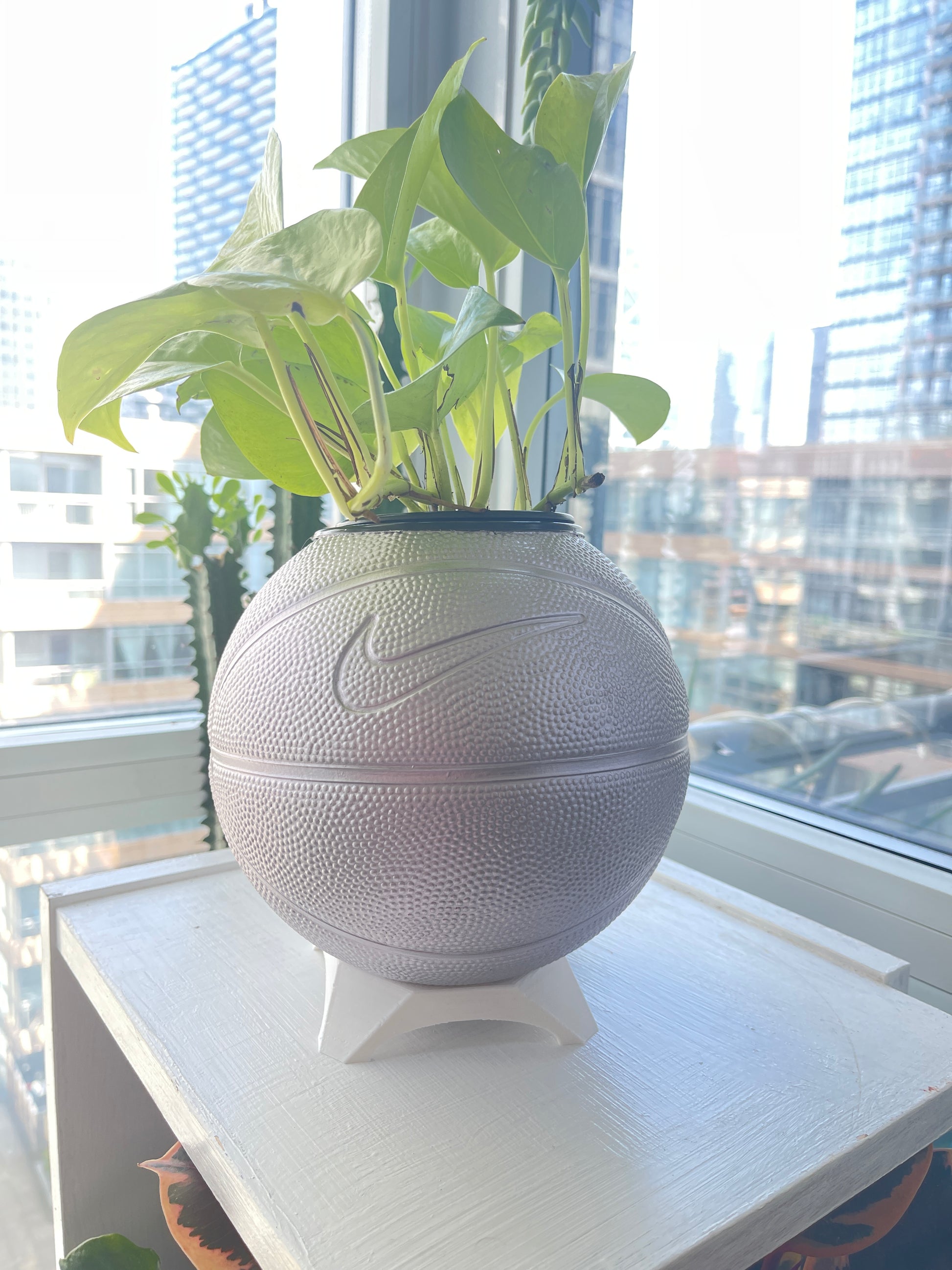 Nike Mini Basketball Planter (Silver Purple)
