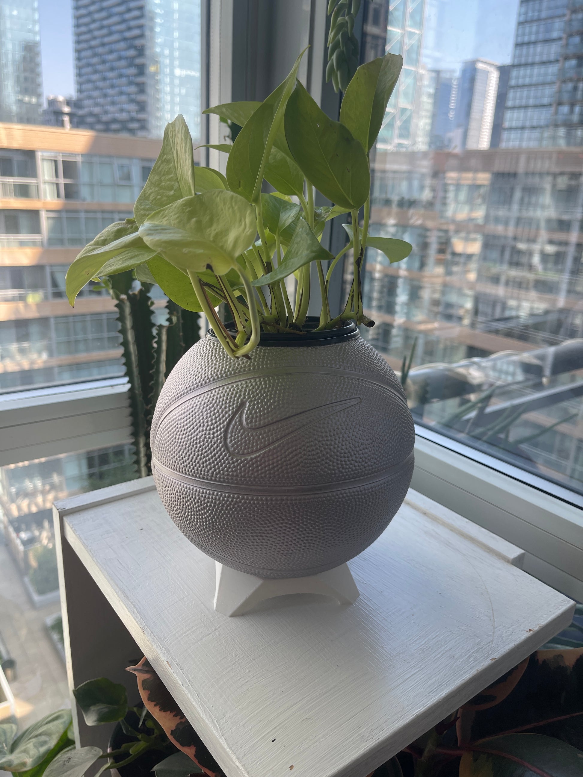Nike Mini Basketball Planter (Silver Purple)