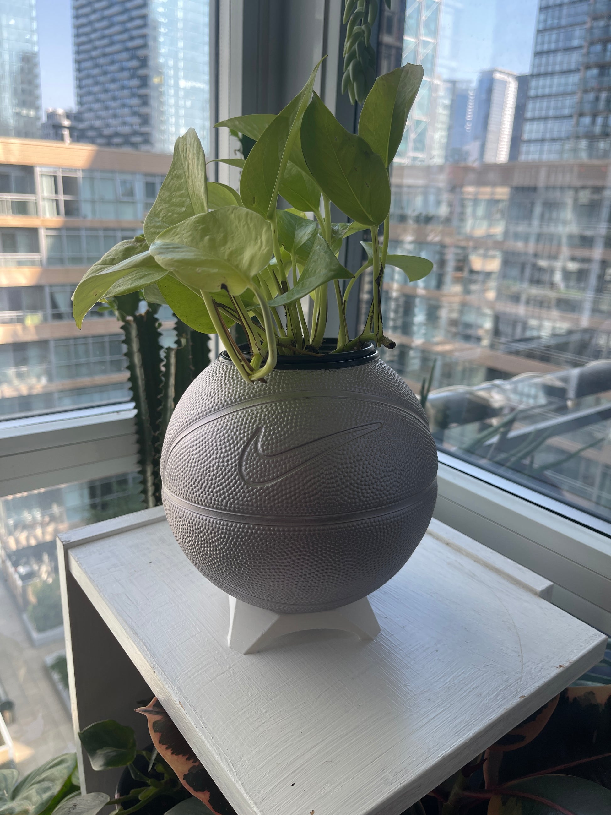 Nike Mini Basketball Planter (Silver Purple)
