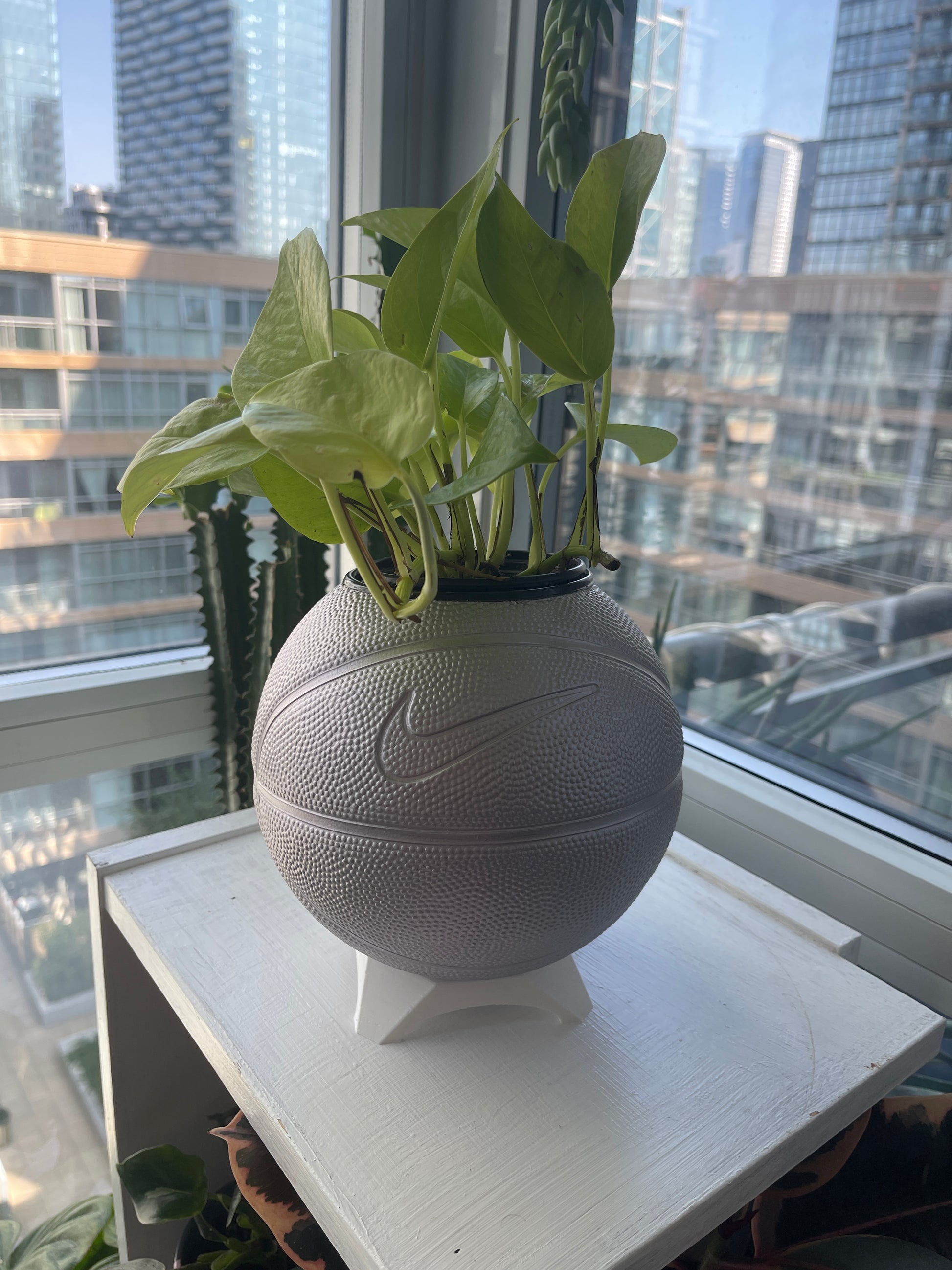 Nike Mini Basketball Planter (Silver Purple)