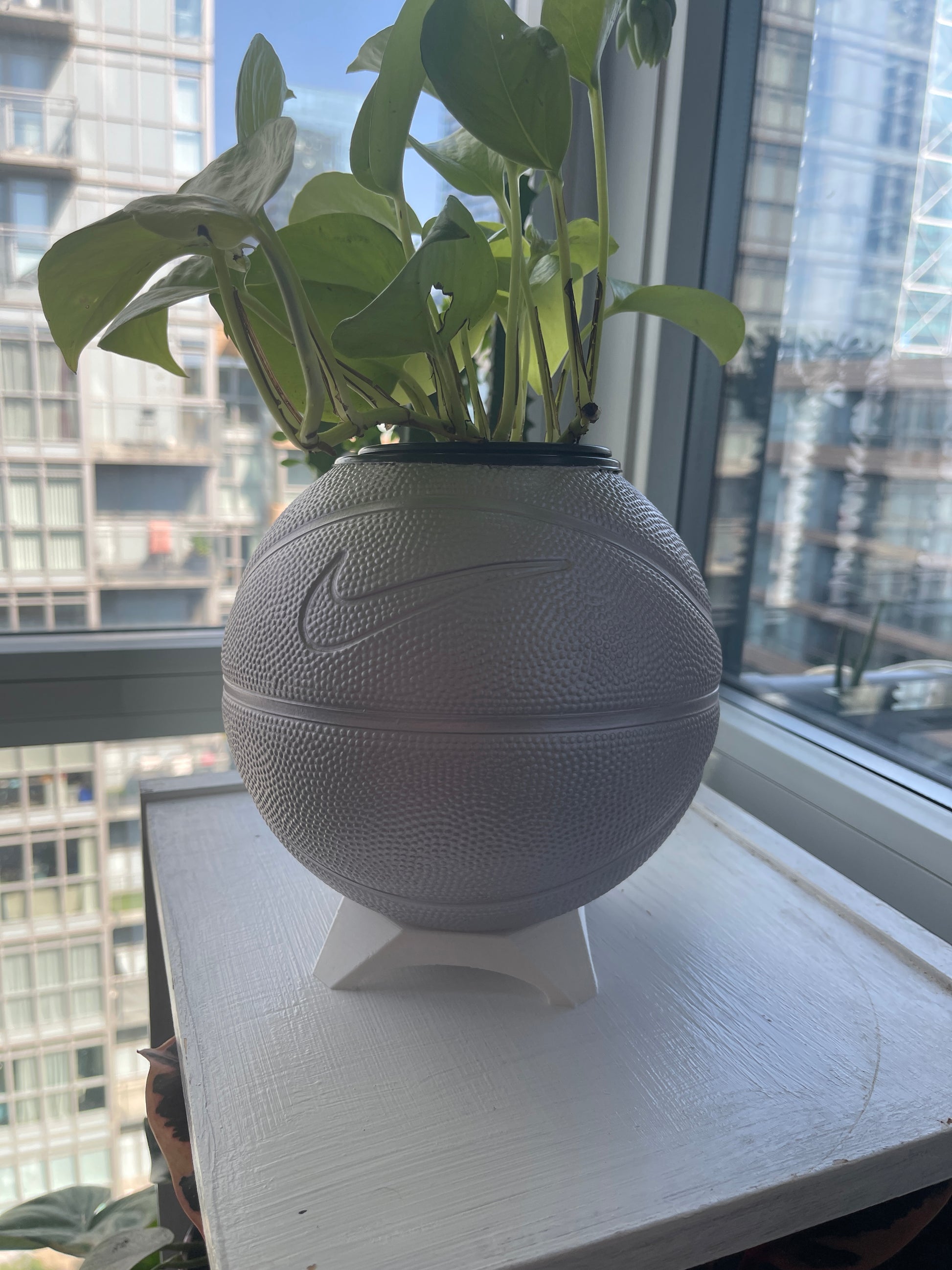 Nike Mini Basketball Planter (Silver Purple)
