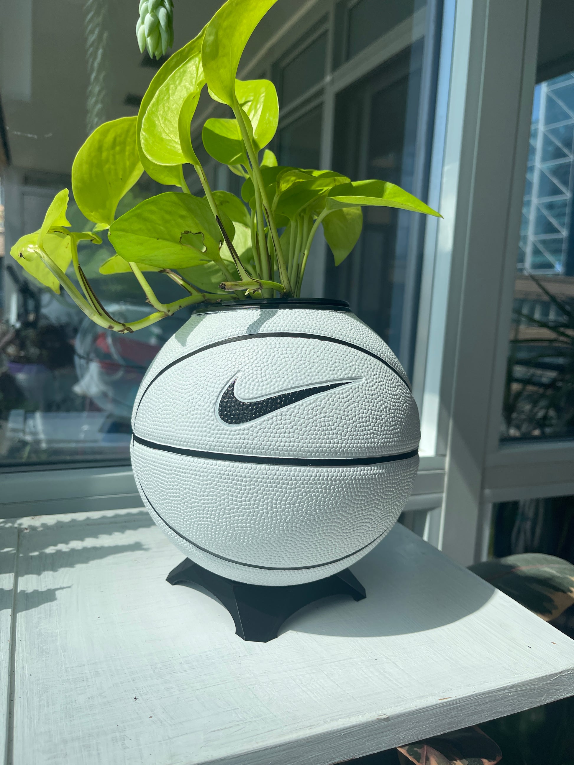 Nike Mini Basketball Planter (White & Black)
