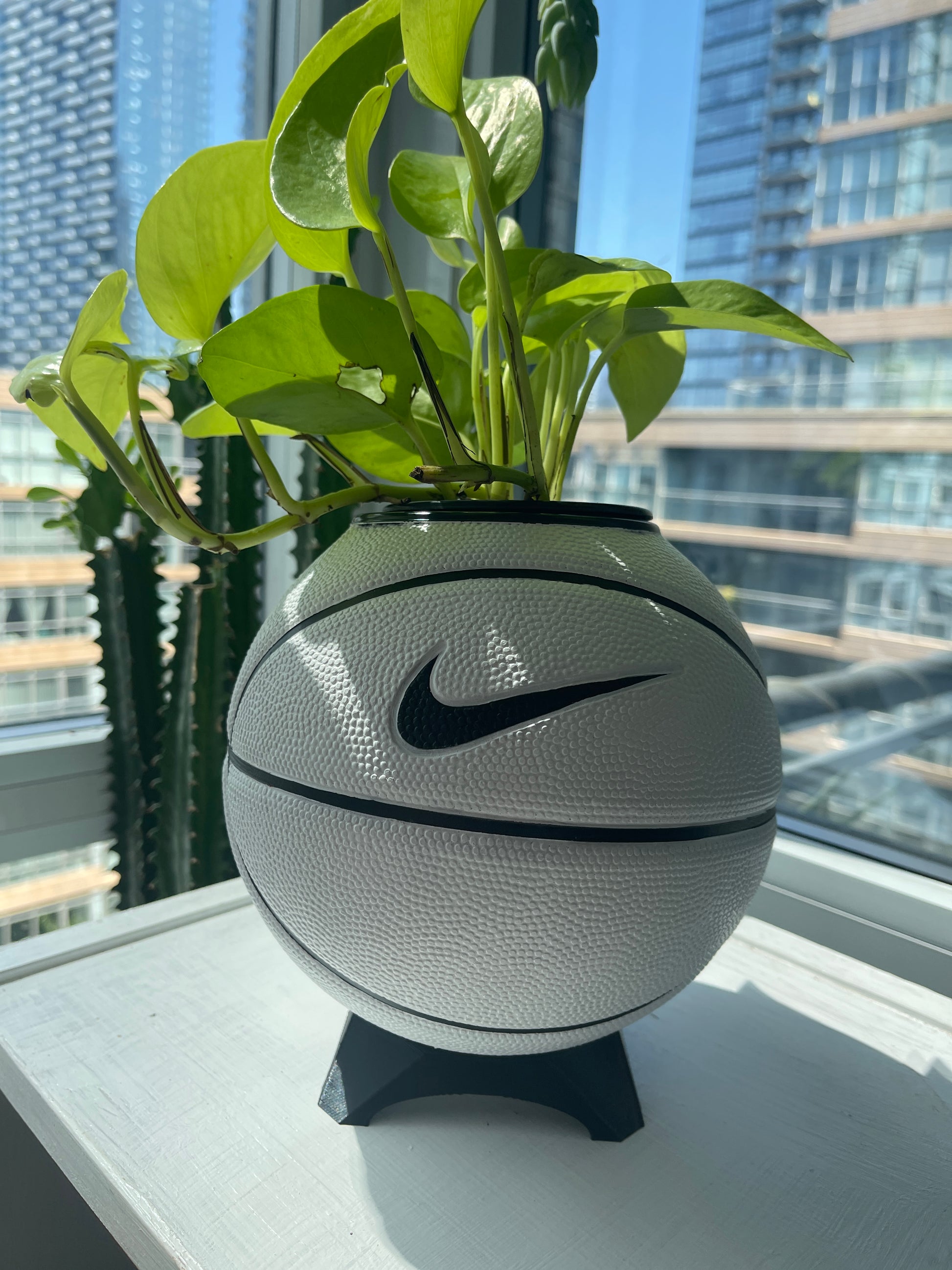 Nike Mini Basketball Planter (White & Black)