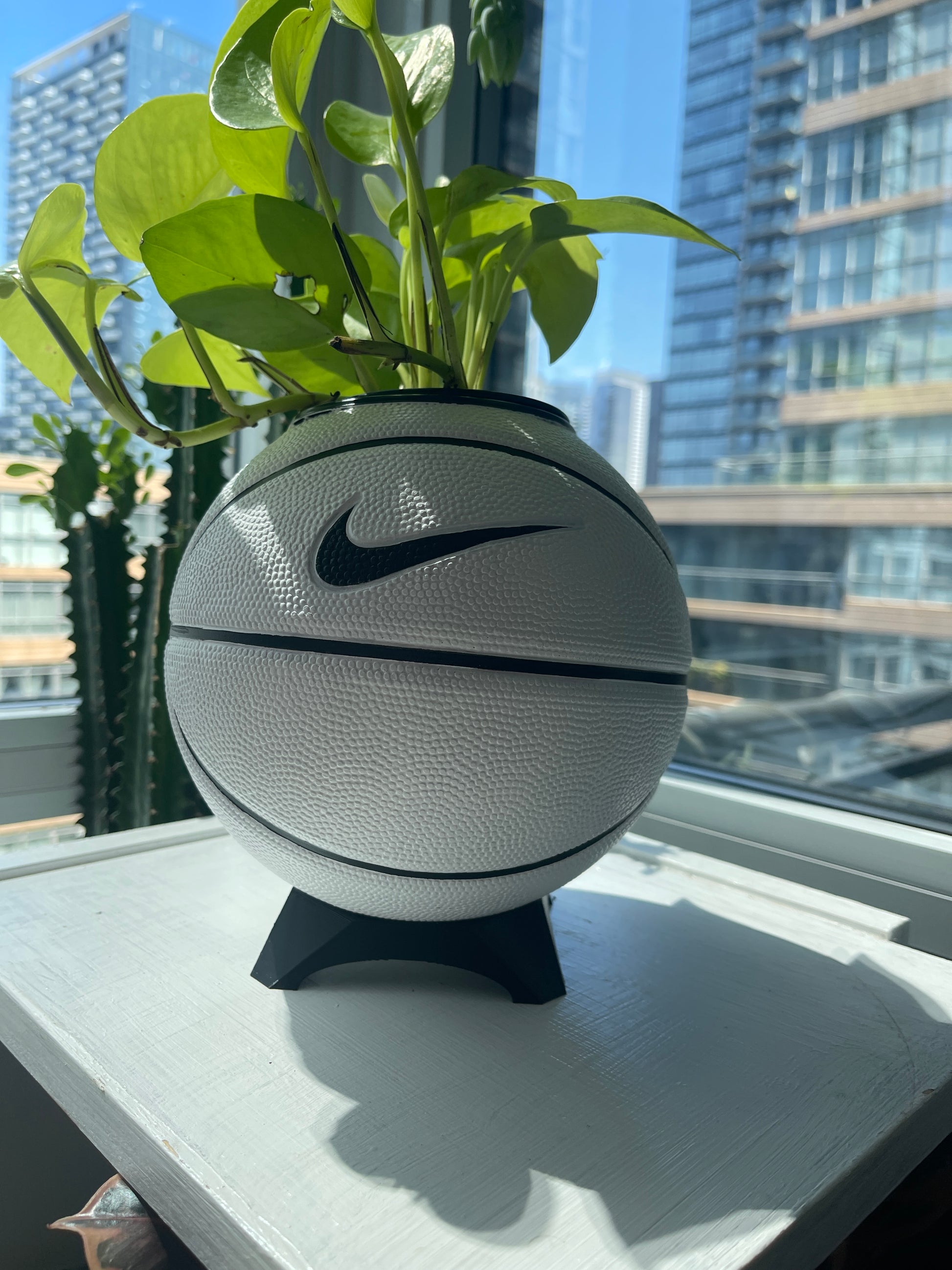 Nike Mini Basketball Planter (White & Black)