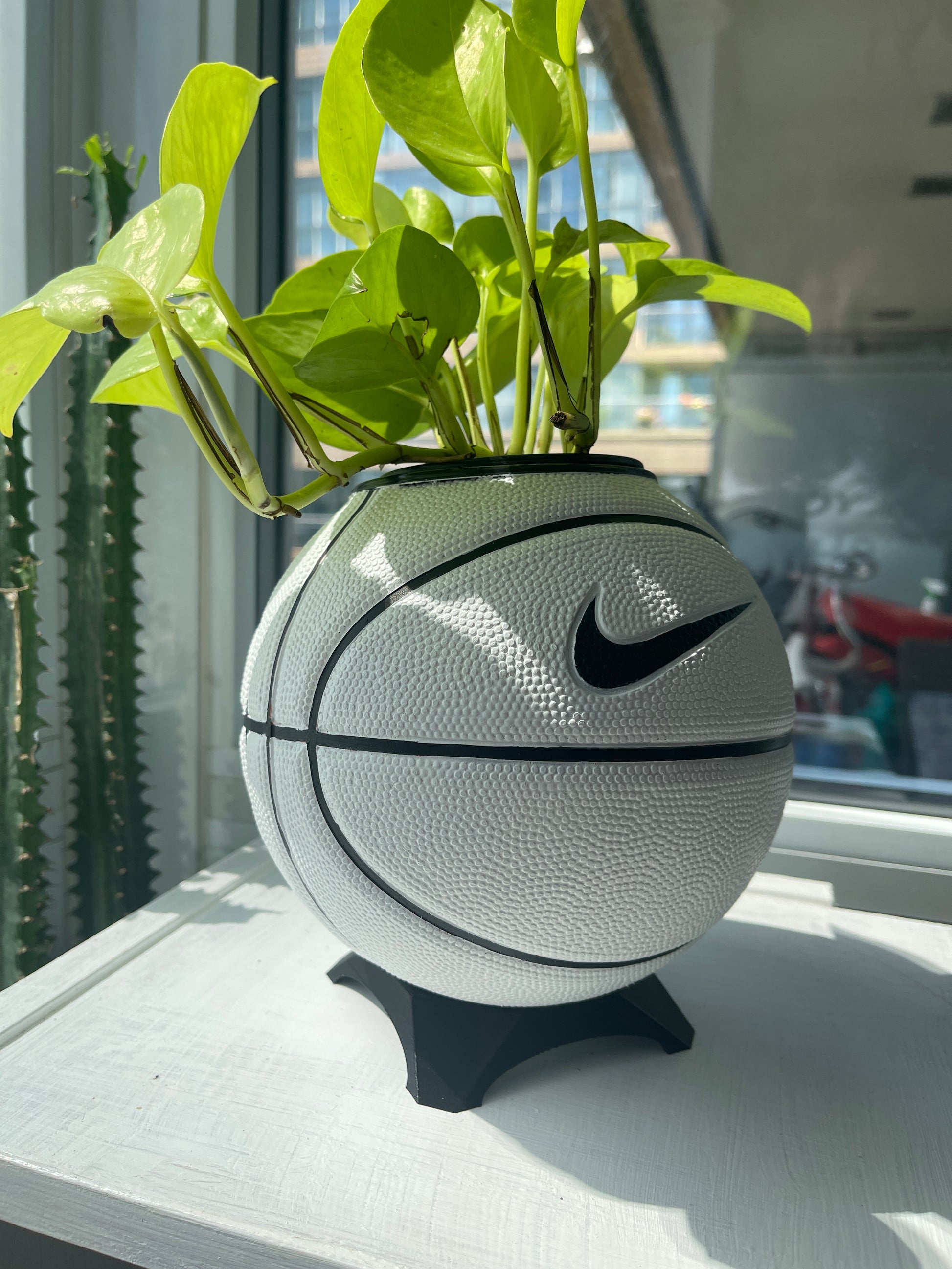 Nike Mini Basketball Planter (White & Black)