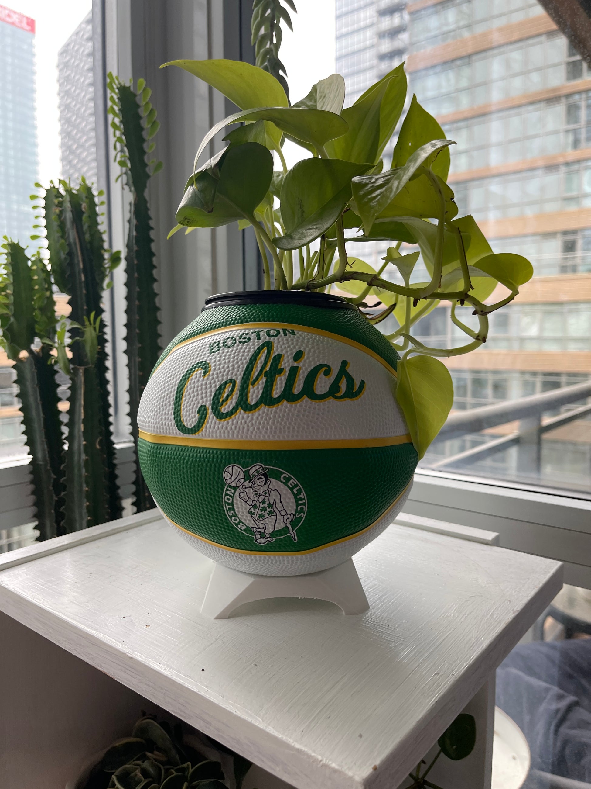Mini Basketball Planter (Boston Celtics)