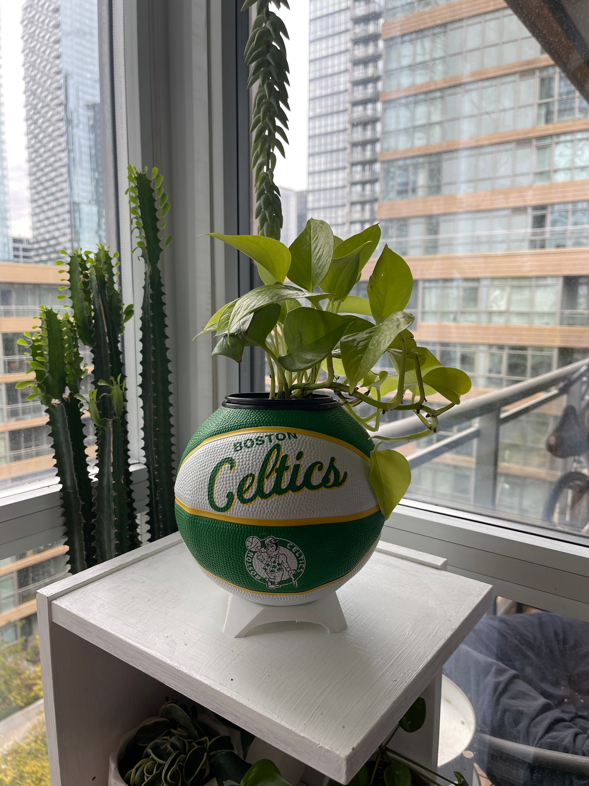 Mini Basketball Planter (Boston Celtics)