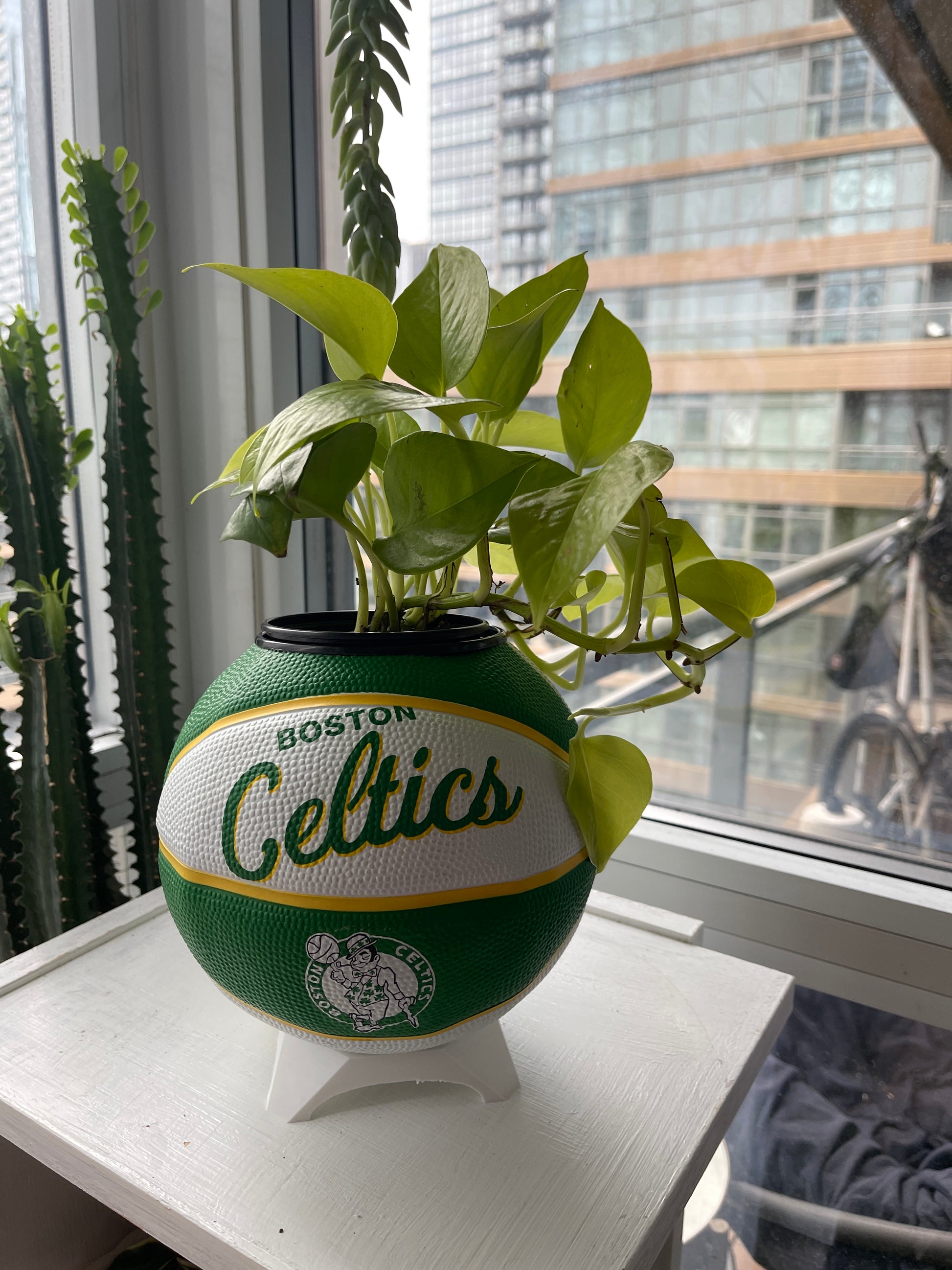 Mini Basketball Planter (Boston Celtics)