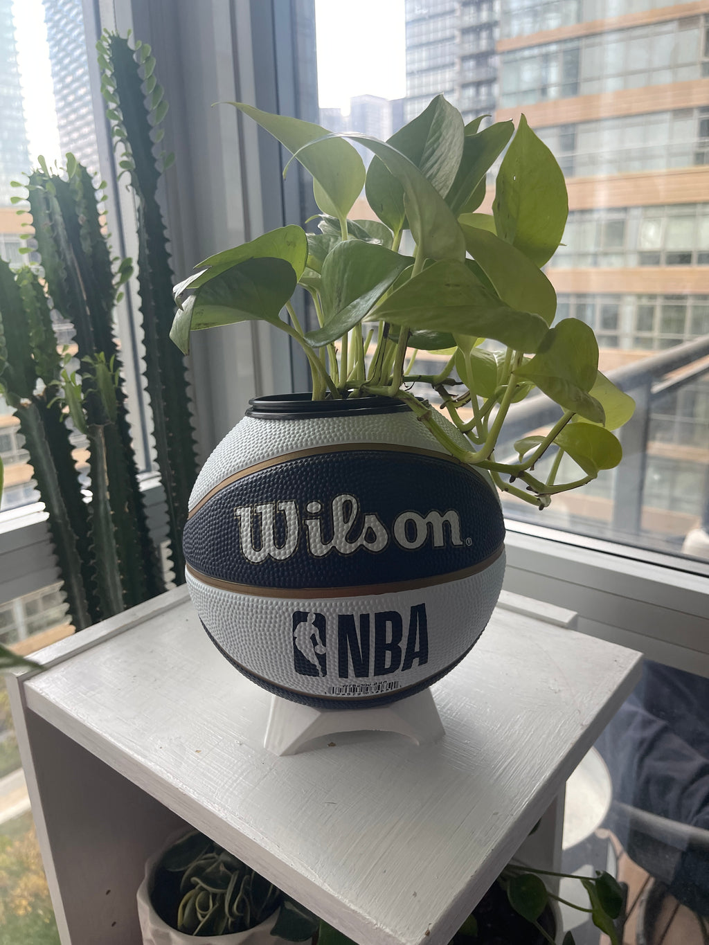 Mini Basketball Planter (New Orleans Pelicans)