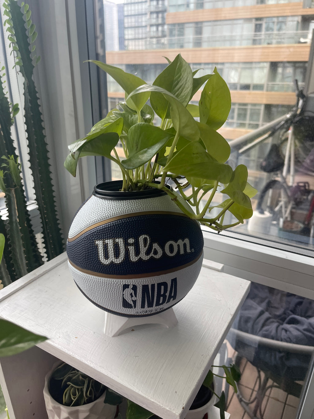 Mini Basketball Planter (New Orleans Pelicans)