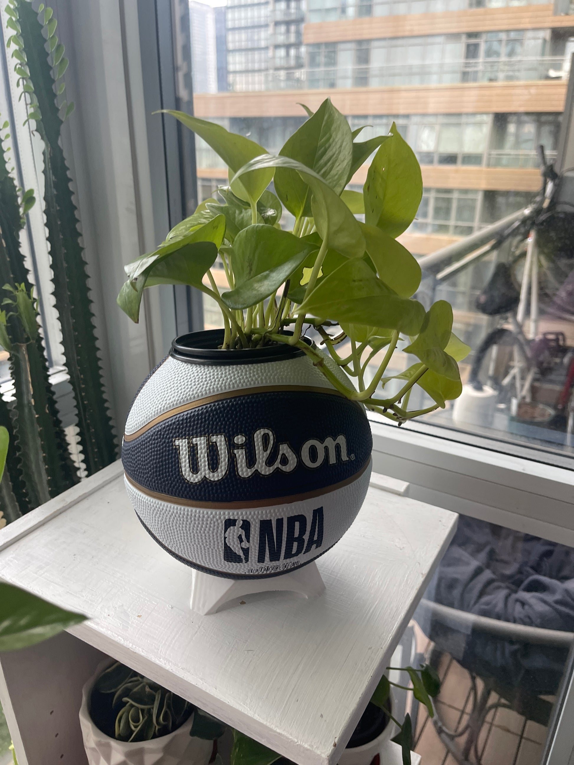 Mini Basketball Planter (New Orleans Pelicans)