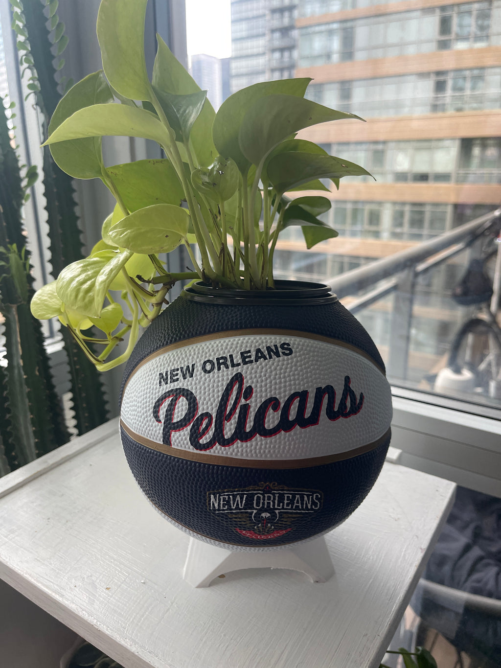 Mini Basketball Planter (New Orleans Pelicans)