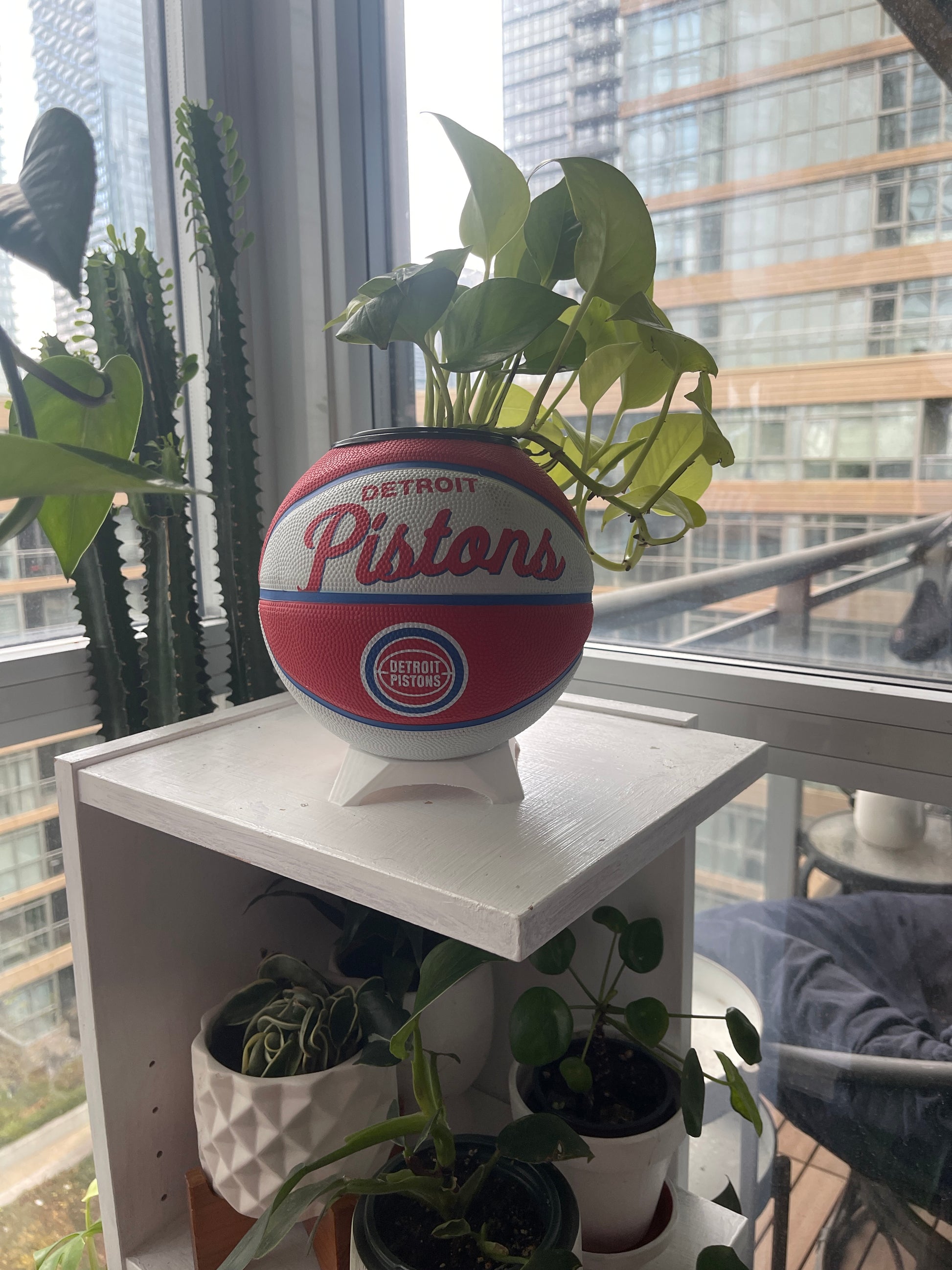 Mini Basketball Planter (Detroit Pistons)