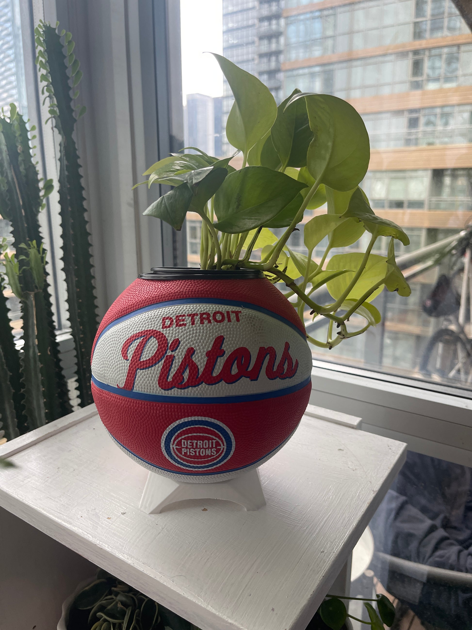 Mini Basketball Planter (Detroit Pistons)