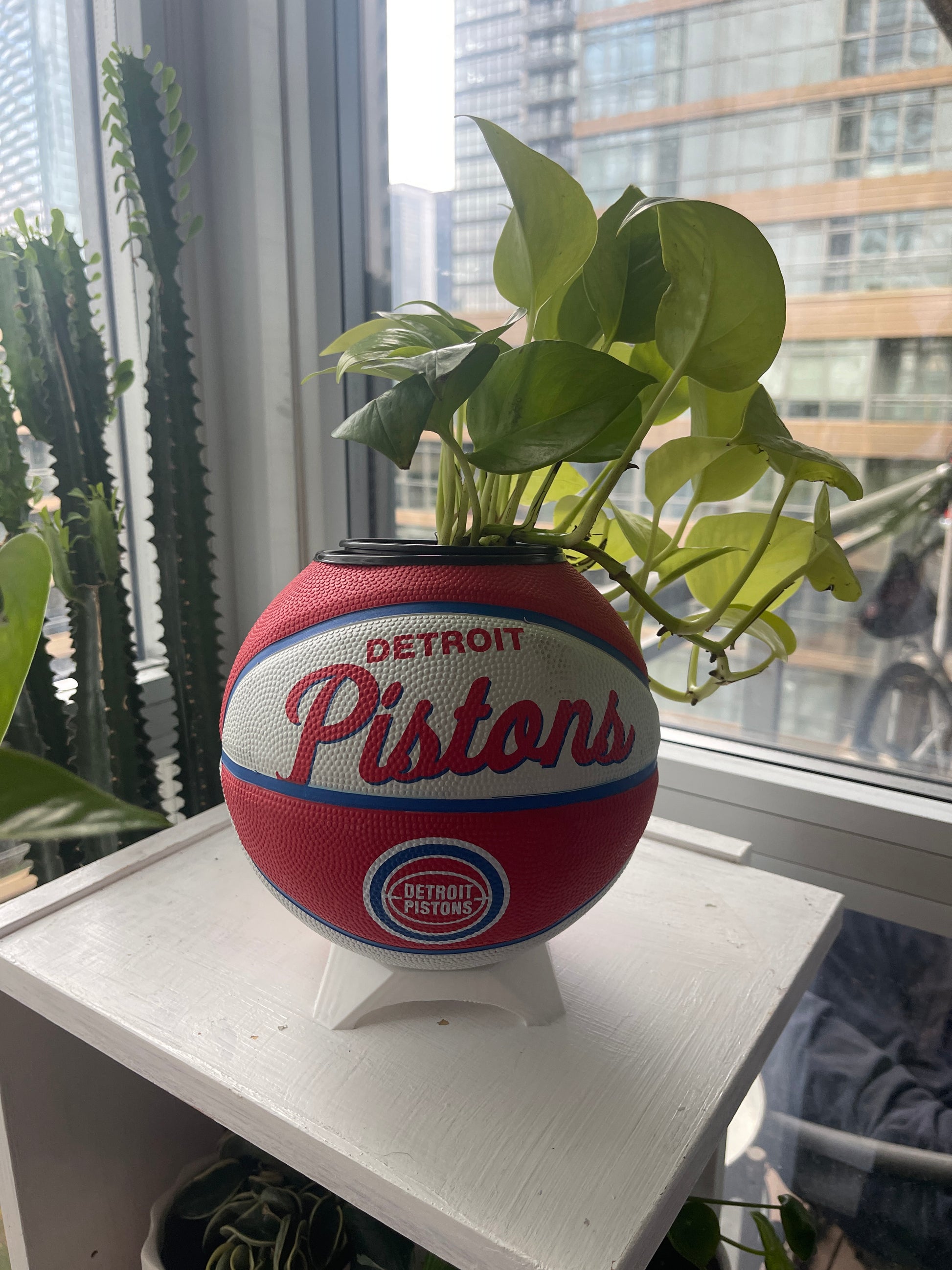 Mini Basketball Planter (Detroit Pistons)