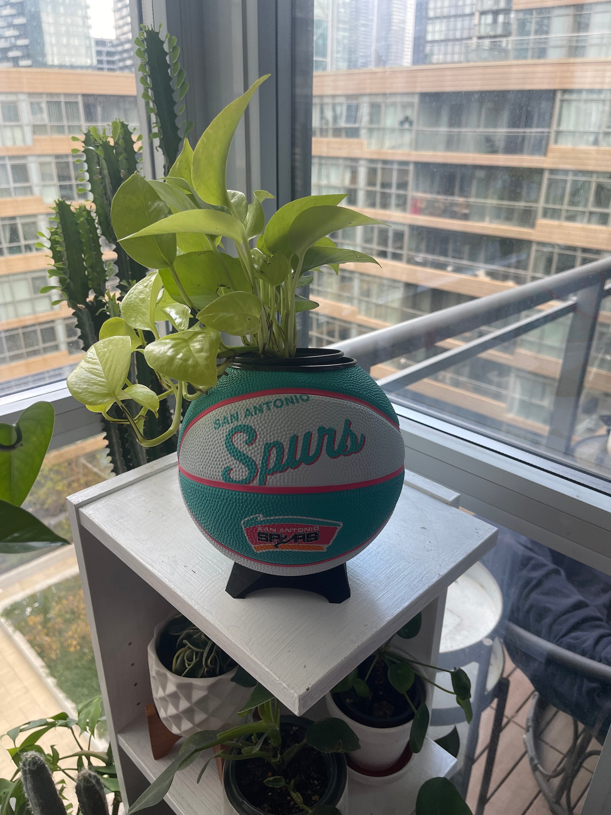 Mini Basketball Planter (San Antonio Spurs)